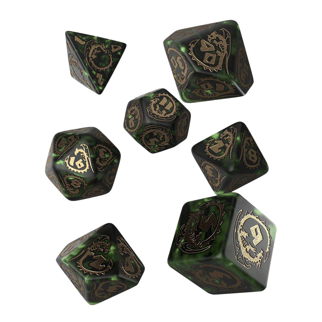 Product image Dragons RPG dice set 7pcs green