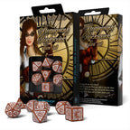 Product image Steampunk Clockwork RPG Dice Set 7pc brown-white