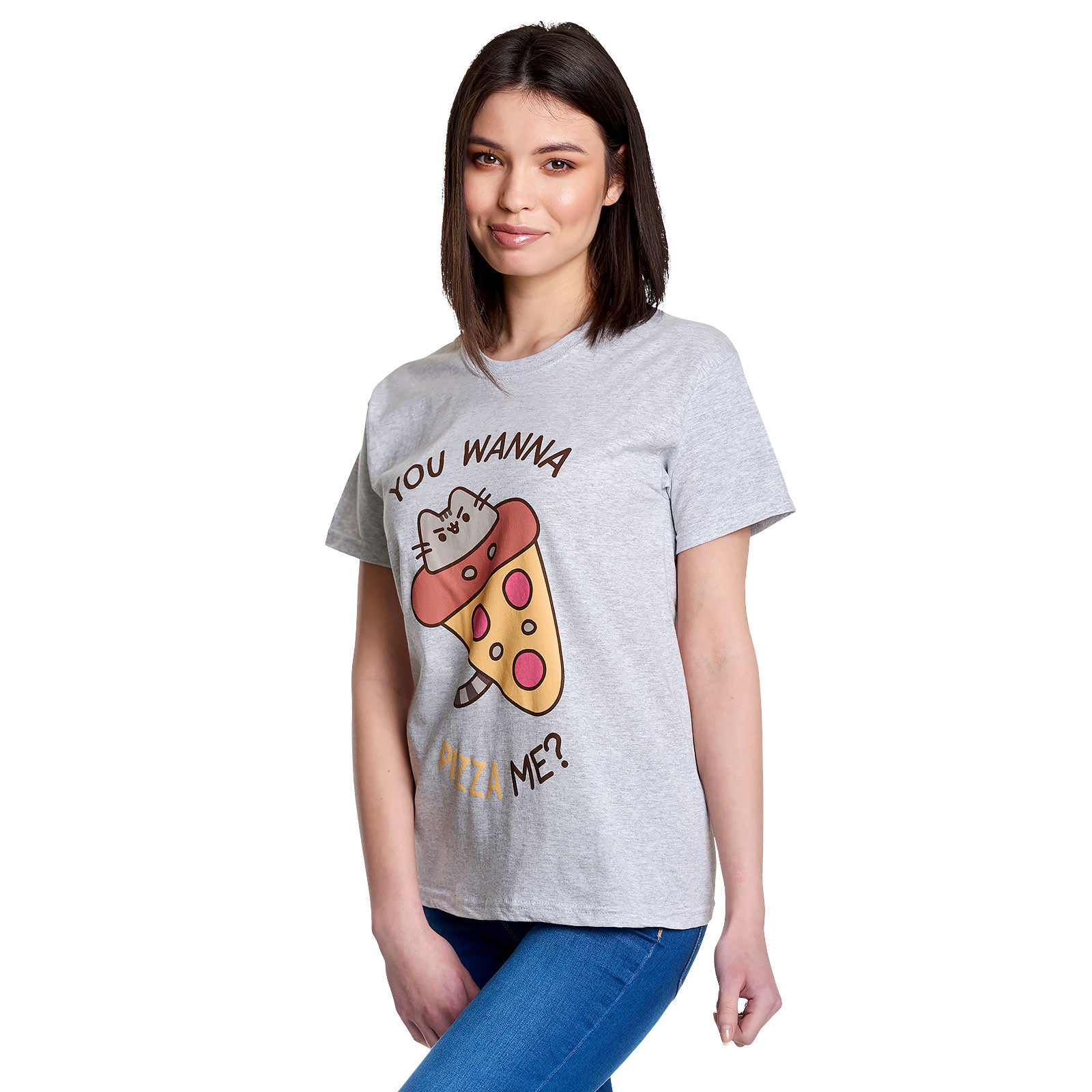 Product image Pusheen - You Wanna Pizza Me T-Shirt grey