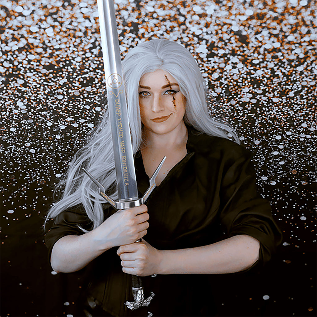 Product image Geralt of Rivia Silver Sword Replica with Sheath for Witcher Fans