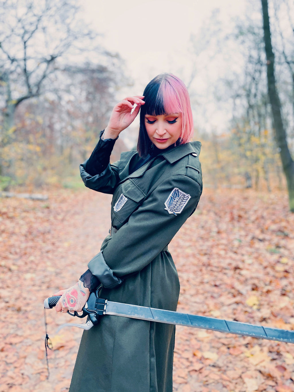 Product image Half-Blade Sword Replica with Sheath for Attack on Titan Fans