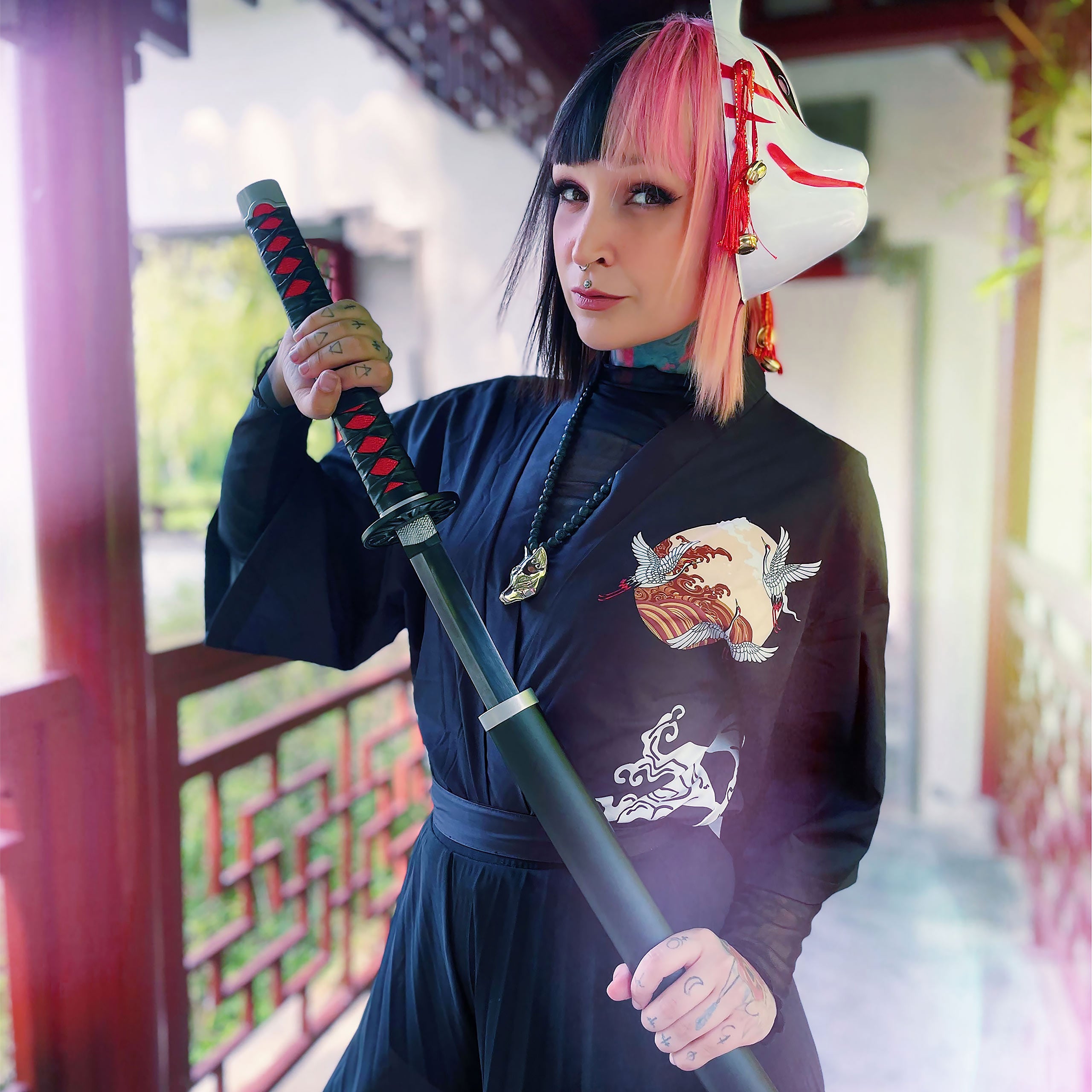 Product image Tanjiro Kamado Katana Replica with Scabbard for Demon Slayer Fans