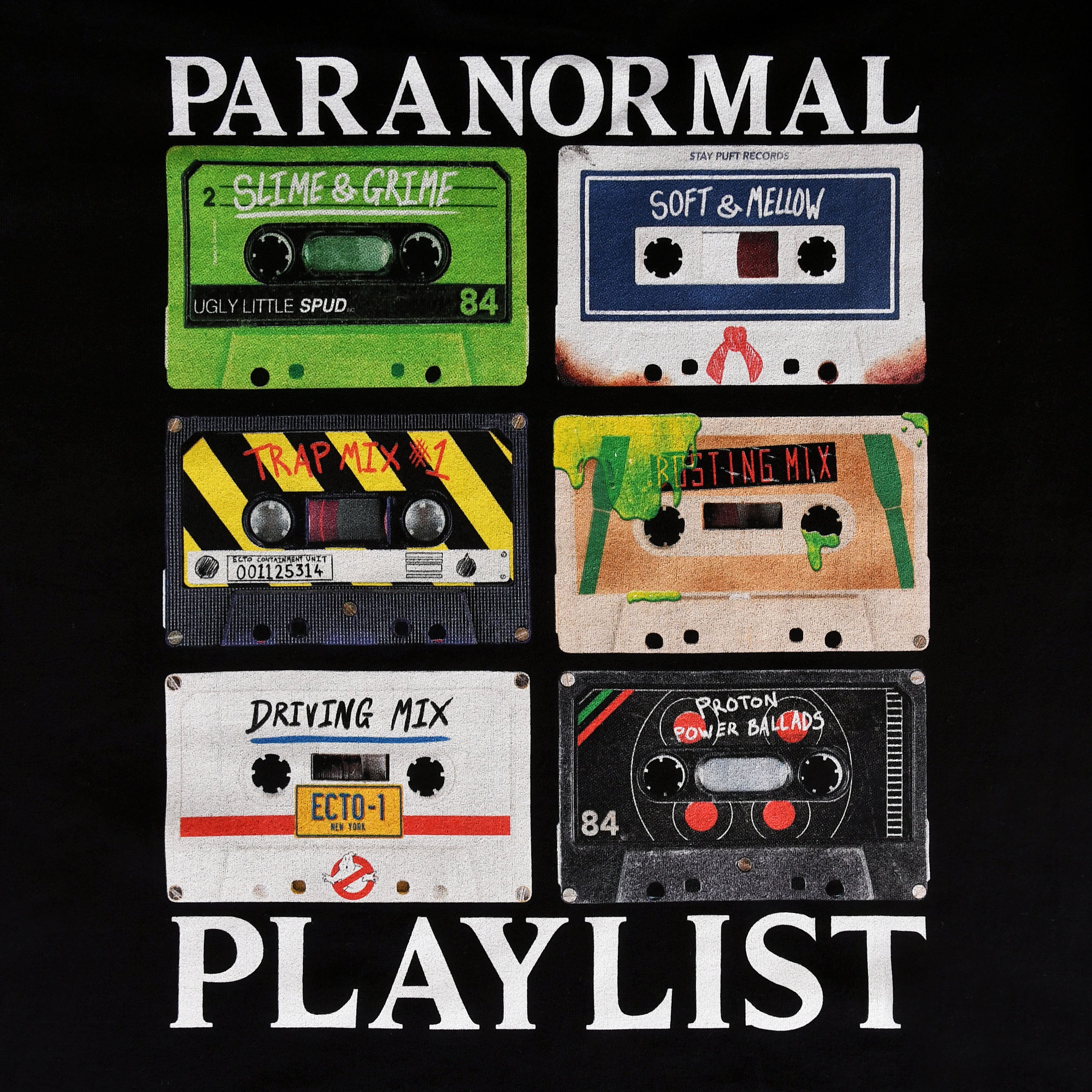 Product image Ghostbusters - Paranormal Playlist T-Shirt Black