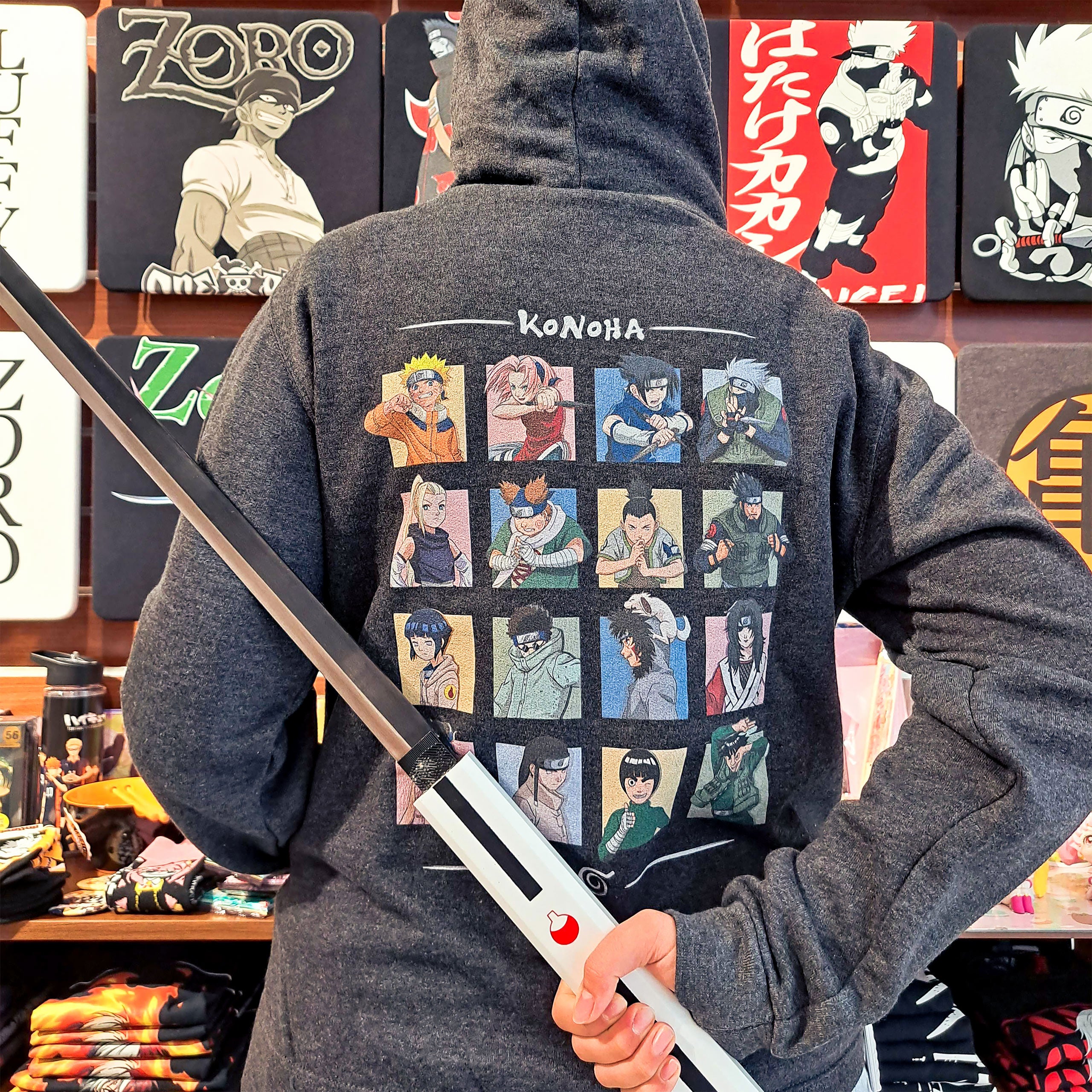 Product image Naruto - Characters of Konoha Hoodie gray