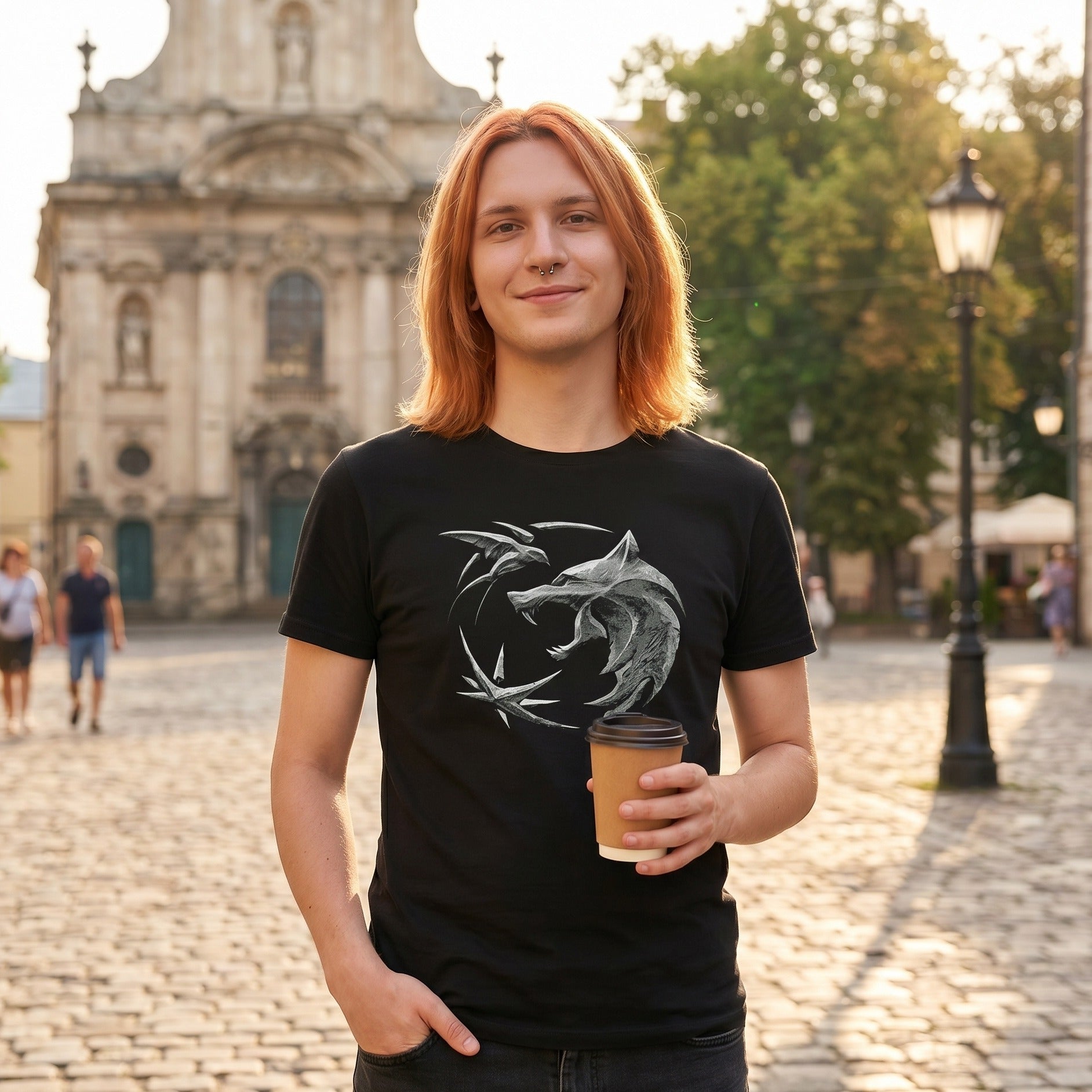Product image Witcher - Wolf Emblem T-Shirt Black