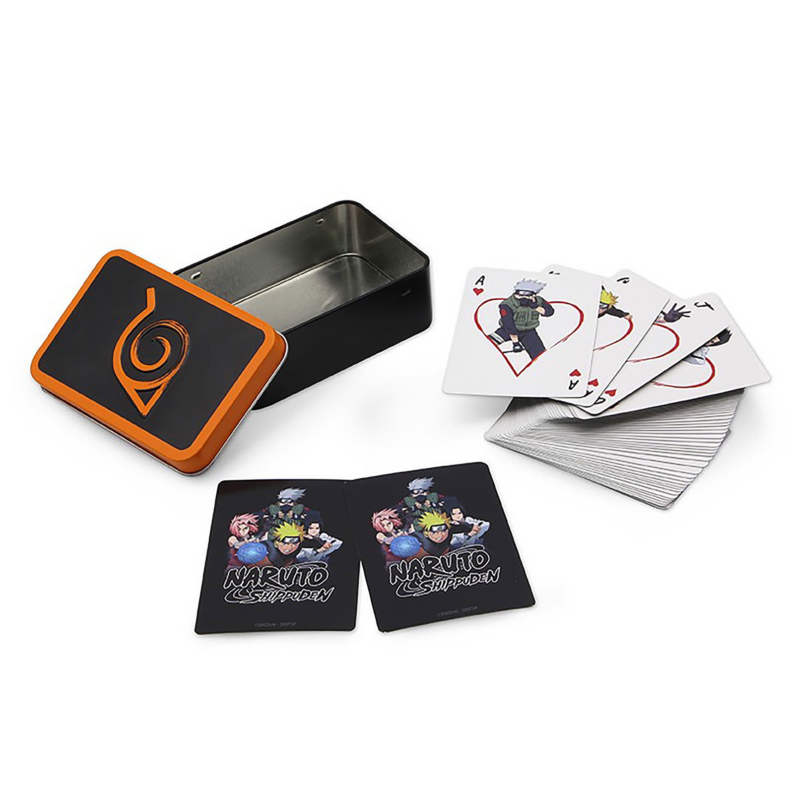 Product image Naruto Shippuden - Konoha Symbol Playing Cards in Metal Box