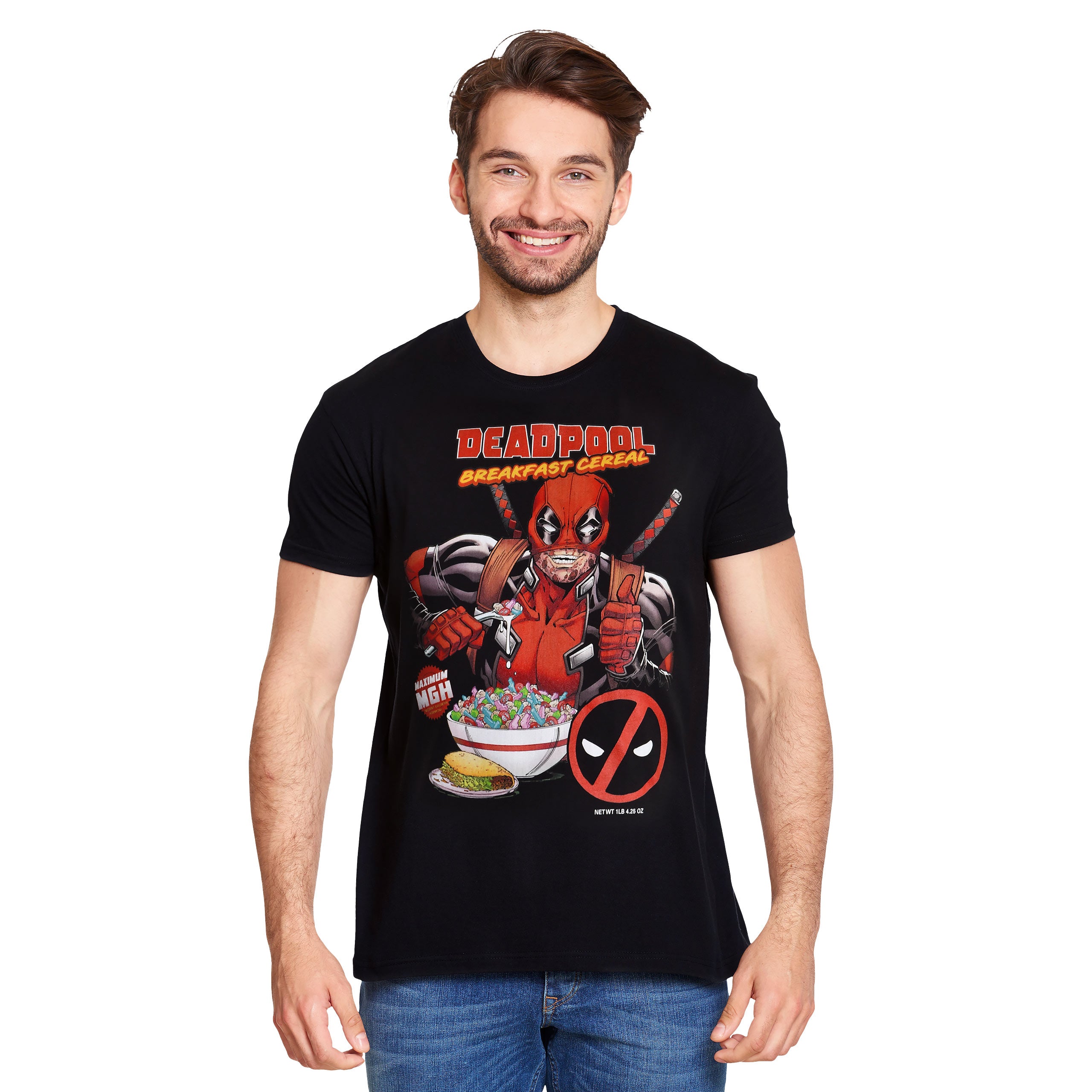 Product image Deadpool - Breakfast Cereal T-Shirt Black
