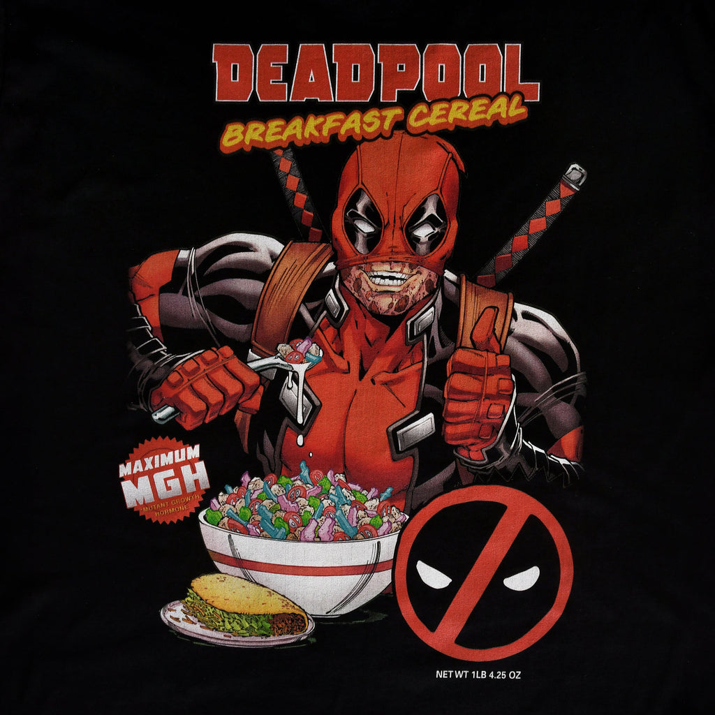 Product image Deadpool - Breakfast Cereal T-Shirt Black