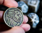 Product image Witcher - Geralt White Wolf RPG Dice Set 7pcs with Collector's Coin