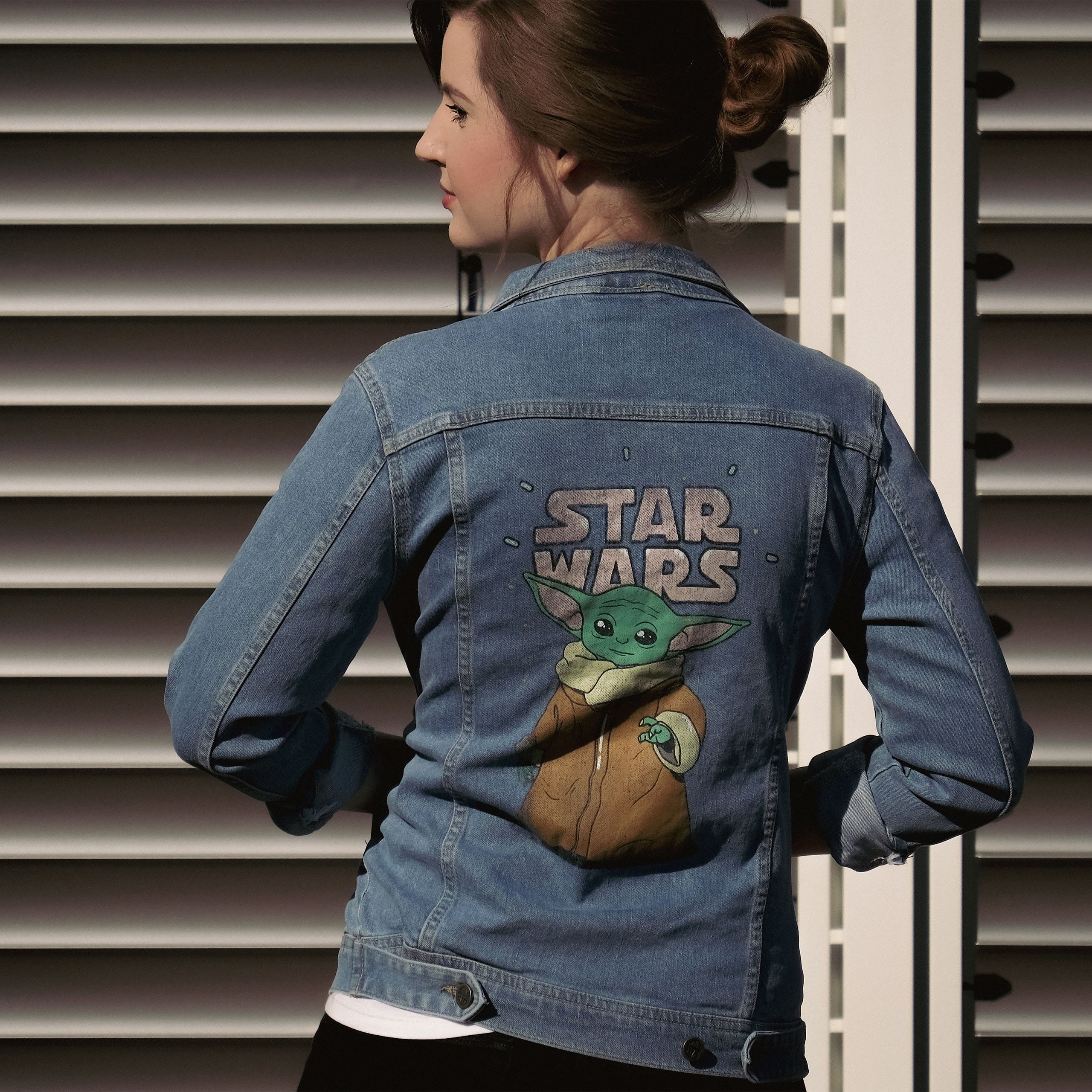 Product image Grogu Women's Denim Jacket Blue - Star Wars The Mandalorian