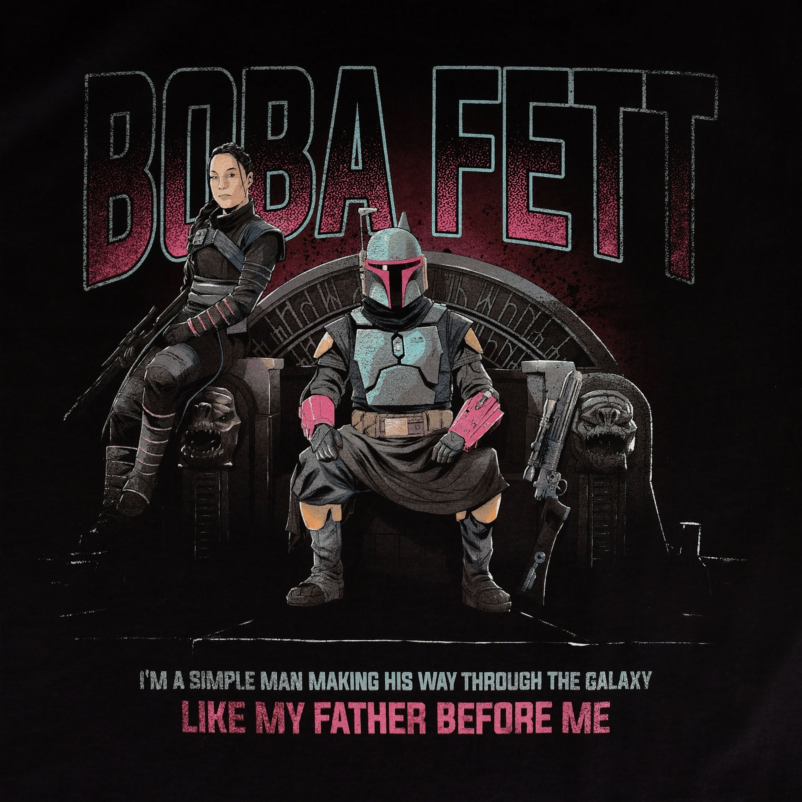 Product image Boba Fett Throne T-Shirt black - Star Wars Mandalorian