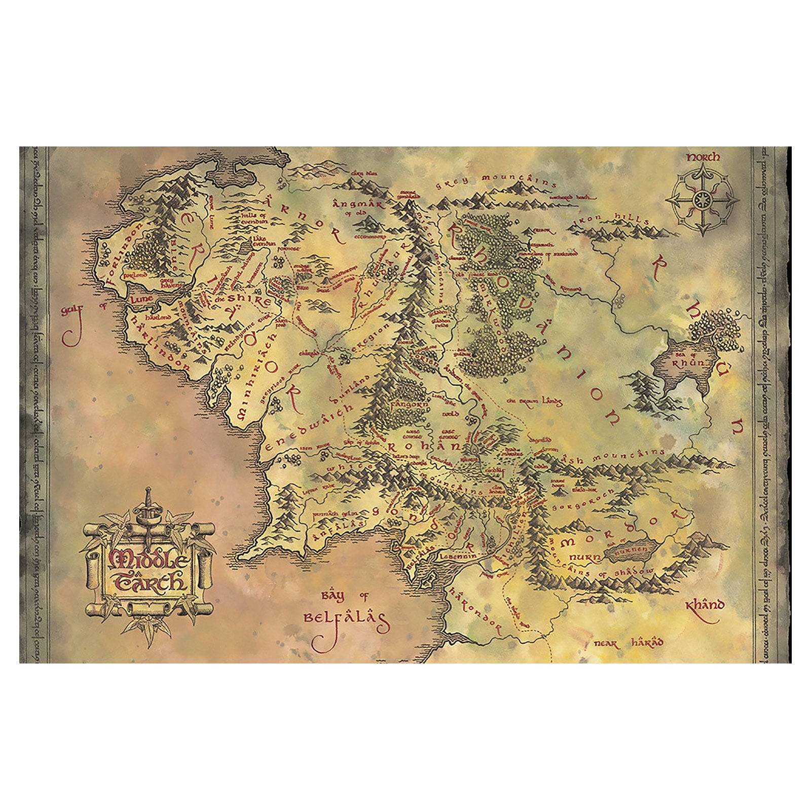 Product image The Lord of the Rings - Middle Earth Map Maxi Poster