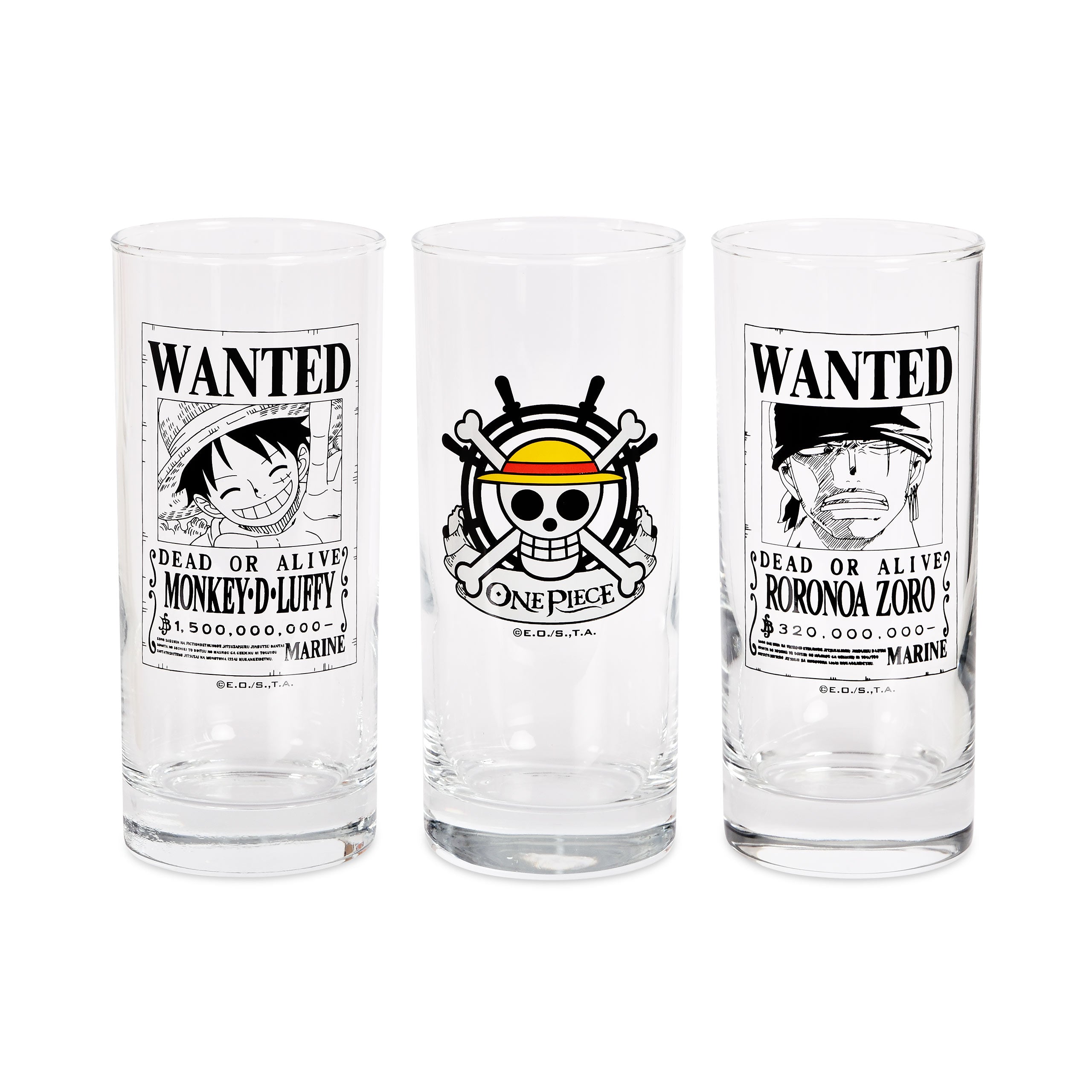 Product image One Piece - Wanted Luffy and Zoro Glass Set