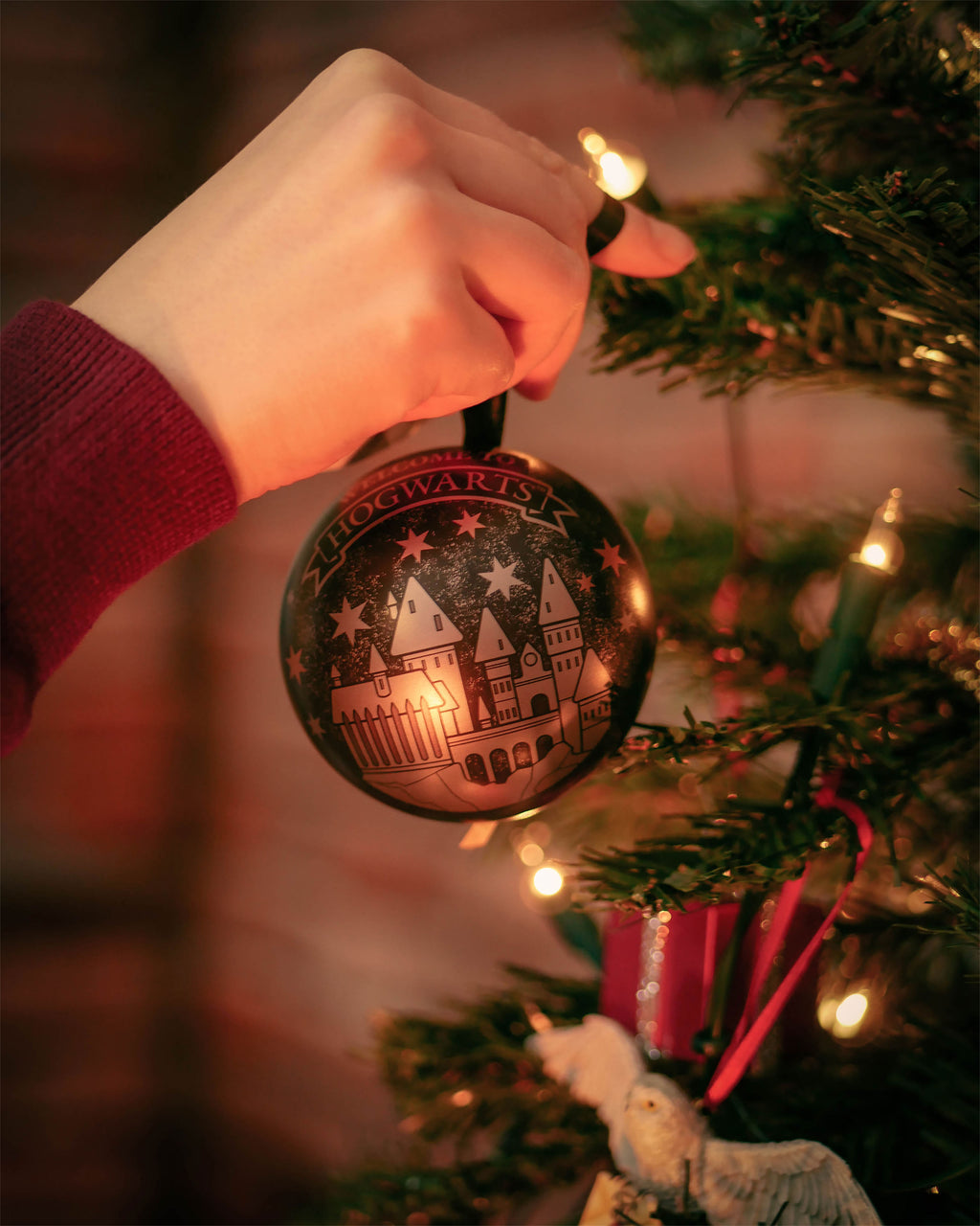 Product image Harry Potter - Hogwarts Christmas Bauble with Earring Set