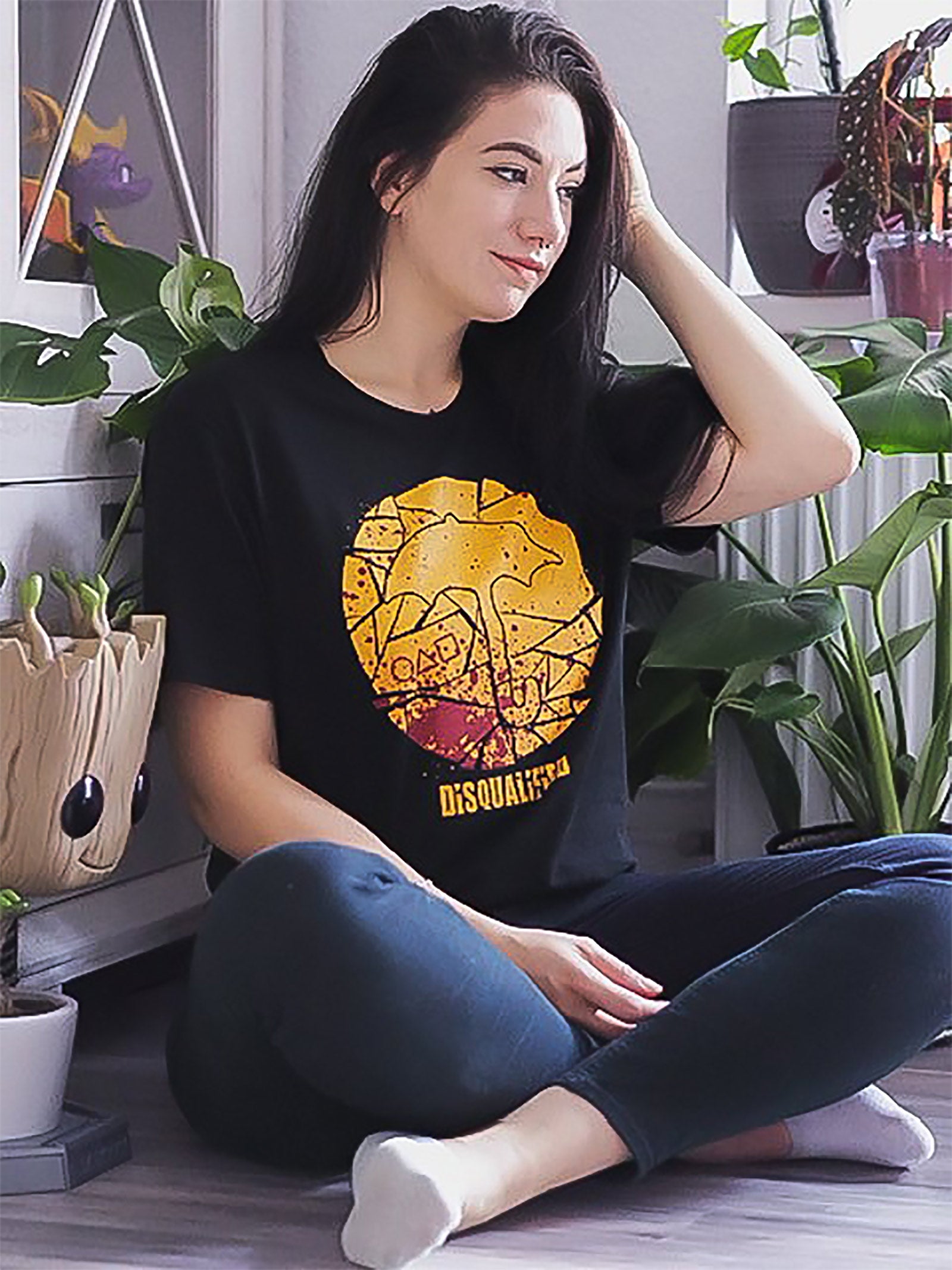 Product image Cookie Disqualified T-Shirt for Squid Game Fans Black