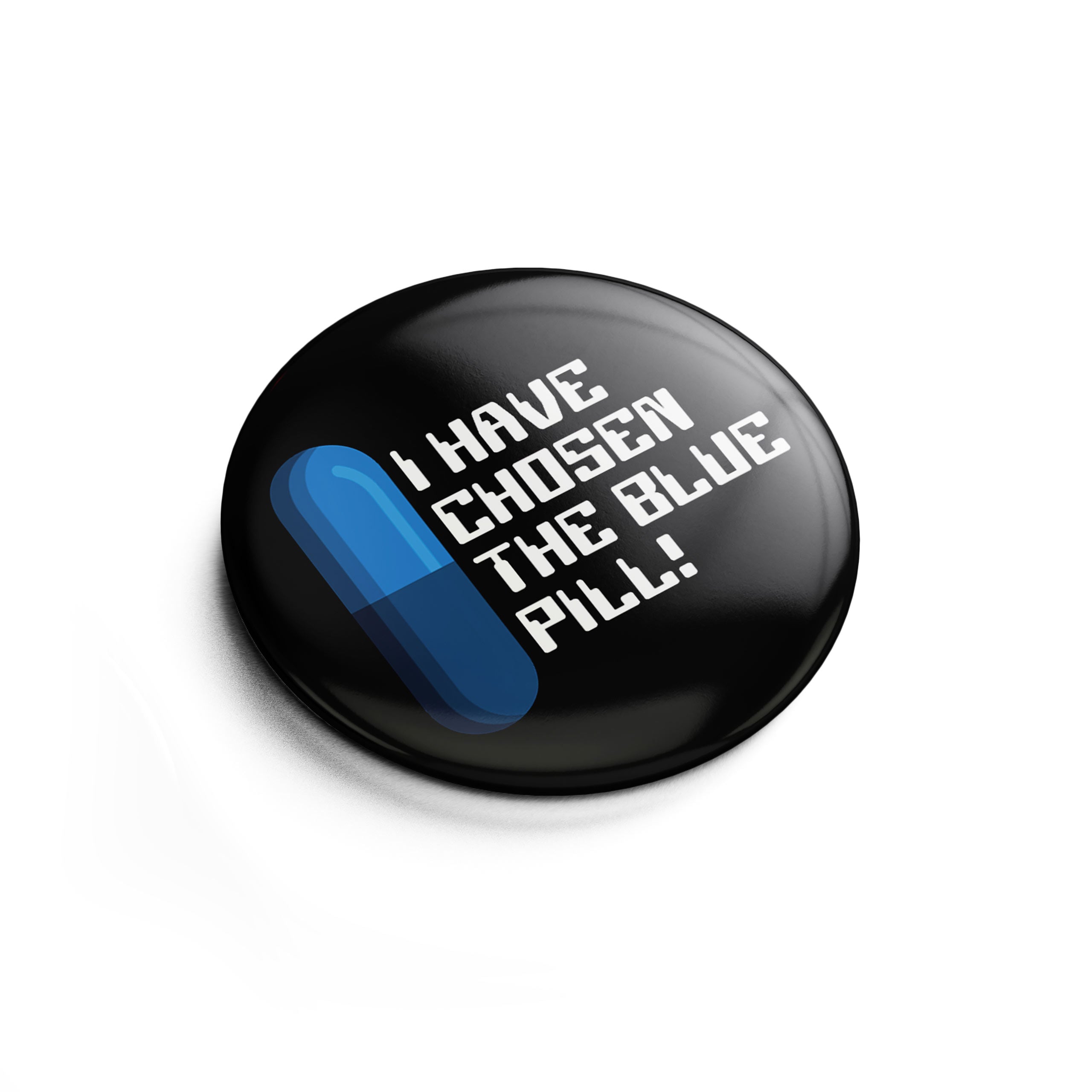 Product image Blue Pill Button for Matrix Fans