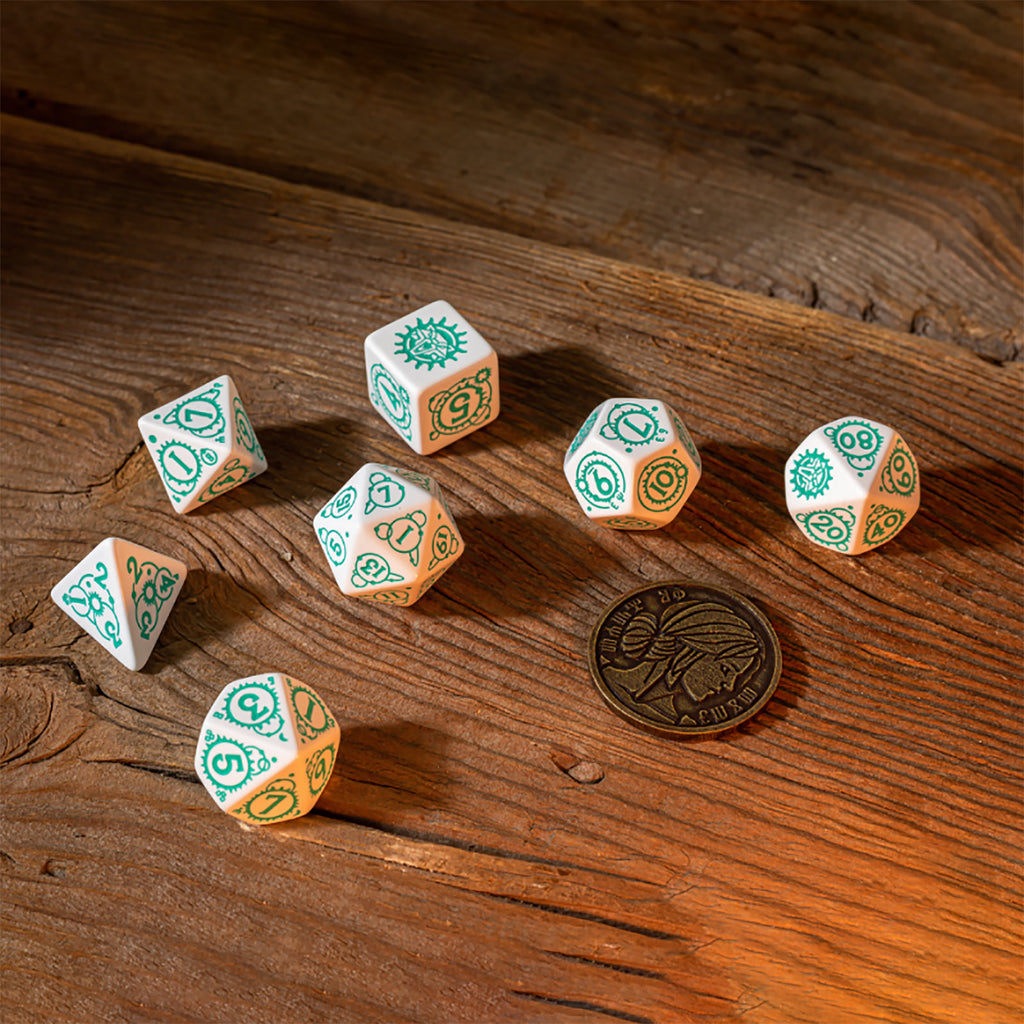 Product image Witcher - Ciri RPG Dice Set 7pcs with Collector's Coin