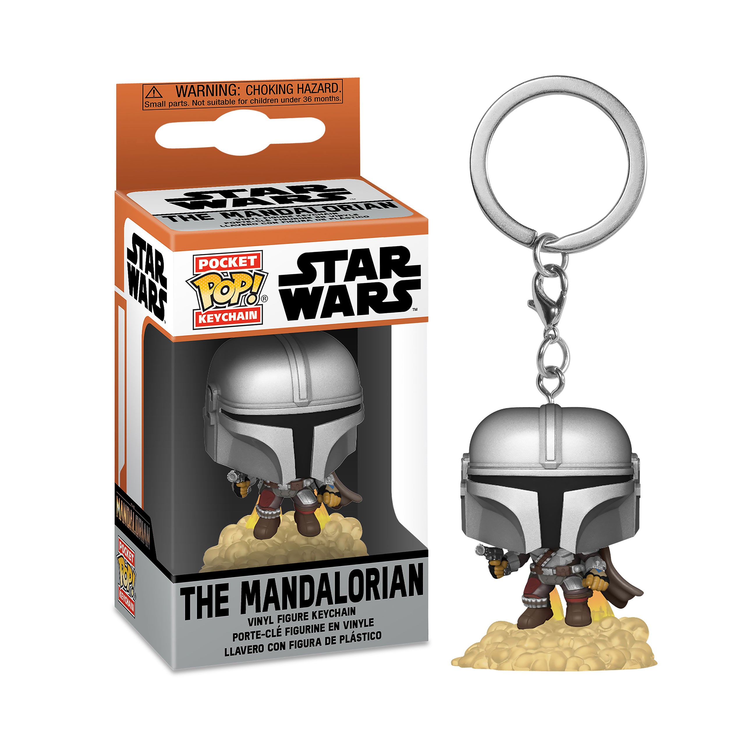 Product image Mando with Blaster Funko Pop Keychain - Star Wars The Mandalorian