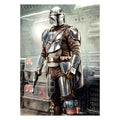 Product image Mando Fight Wallpaper - Star Wars The Mandalorian