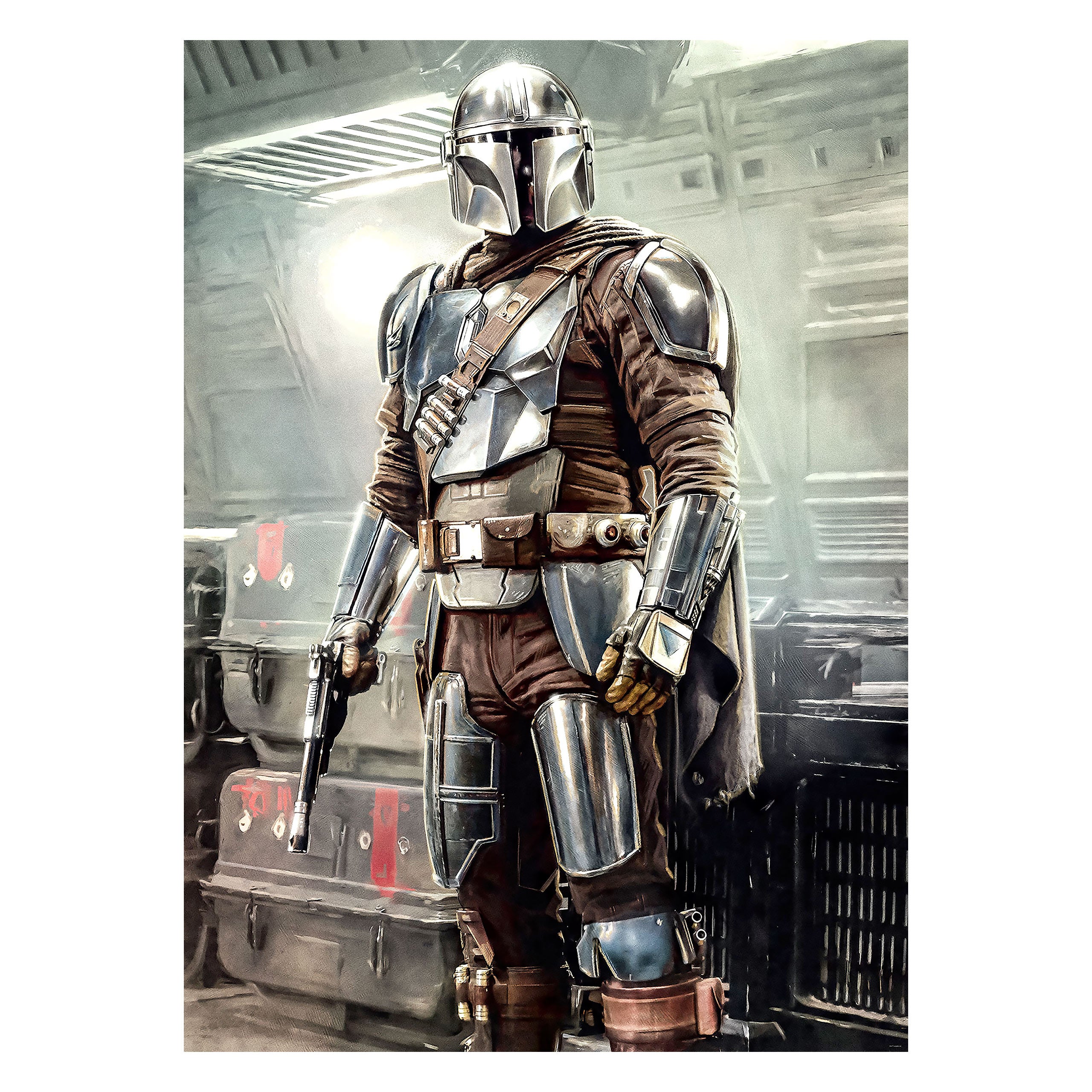Product image Mando Fight Wallpaper - Star Wars The Mandalorian