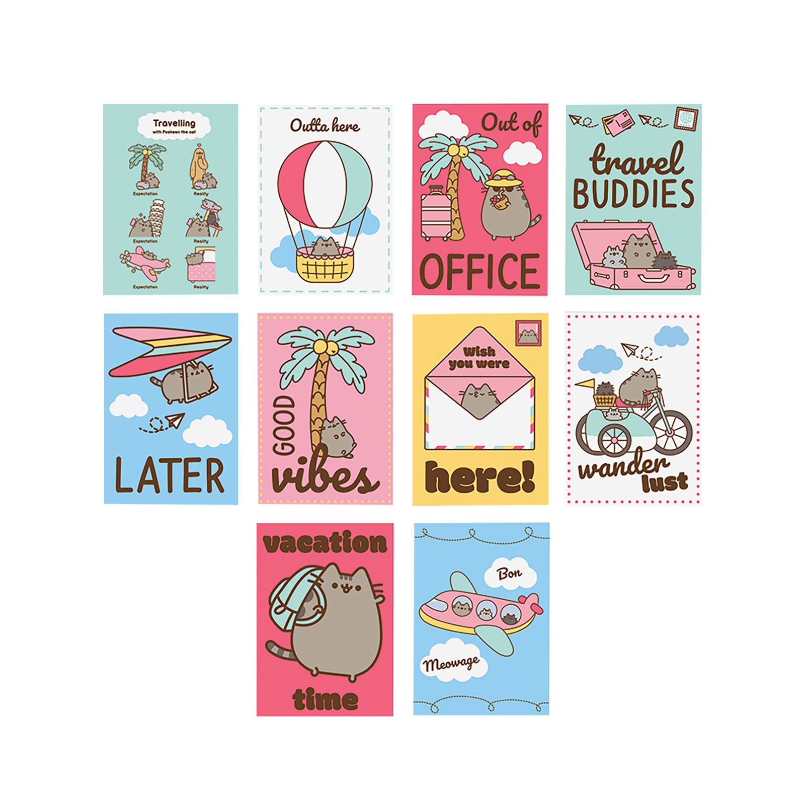 Product image Pusheen - Travel Postcards 10-piece Set