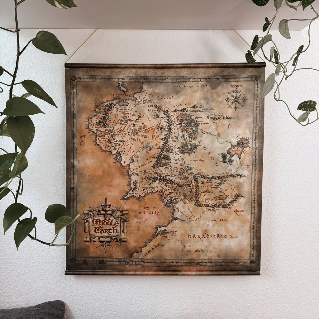 Product image The Lord of the Rings - Middle Earth Map Wall Scroll
