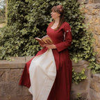 Product image Medieval dress Larina red beige