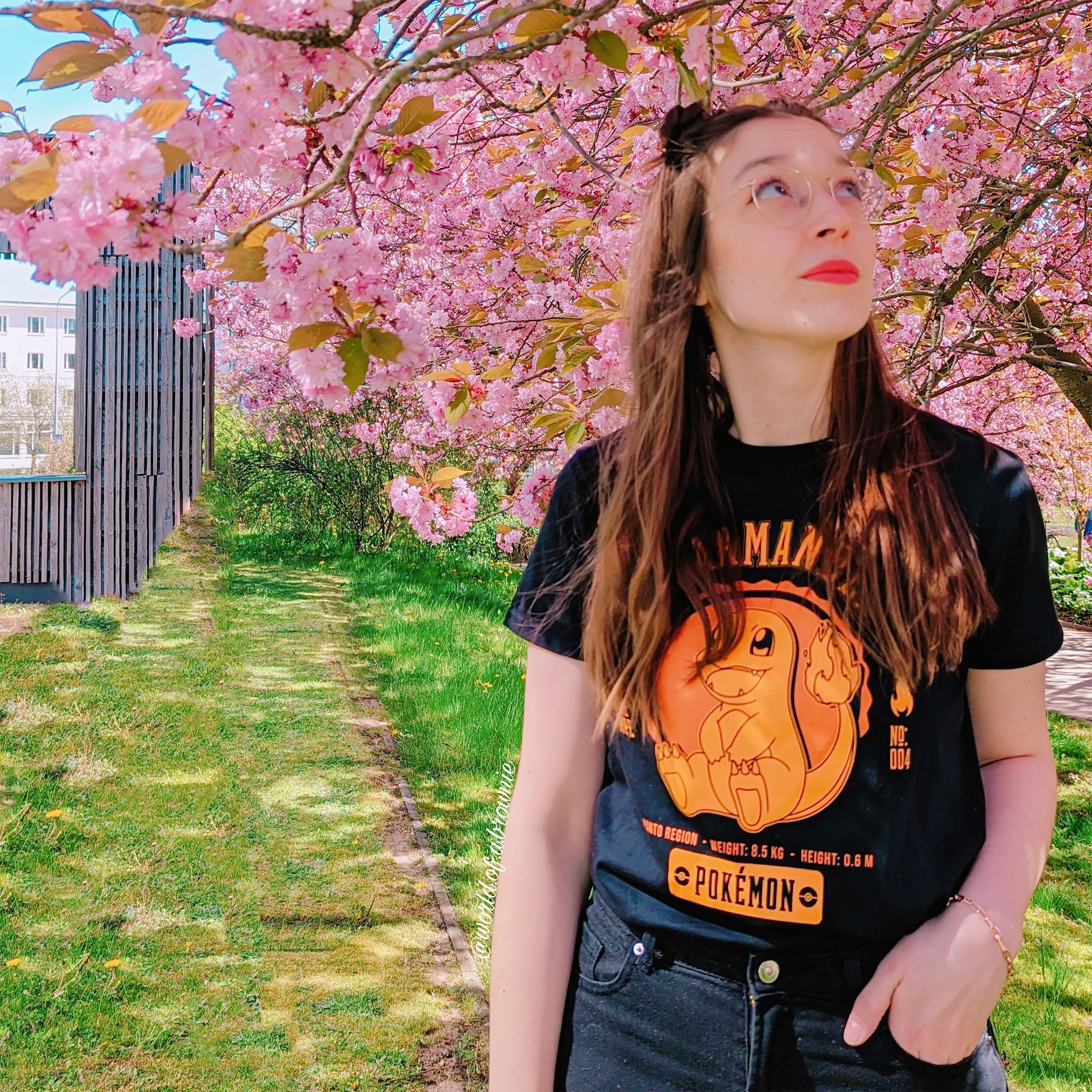 Product image Pokemon - Charmander College T-Shirt Black