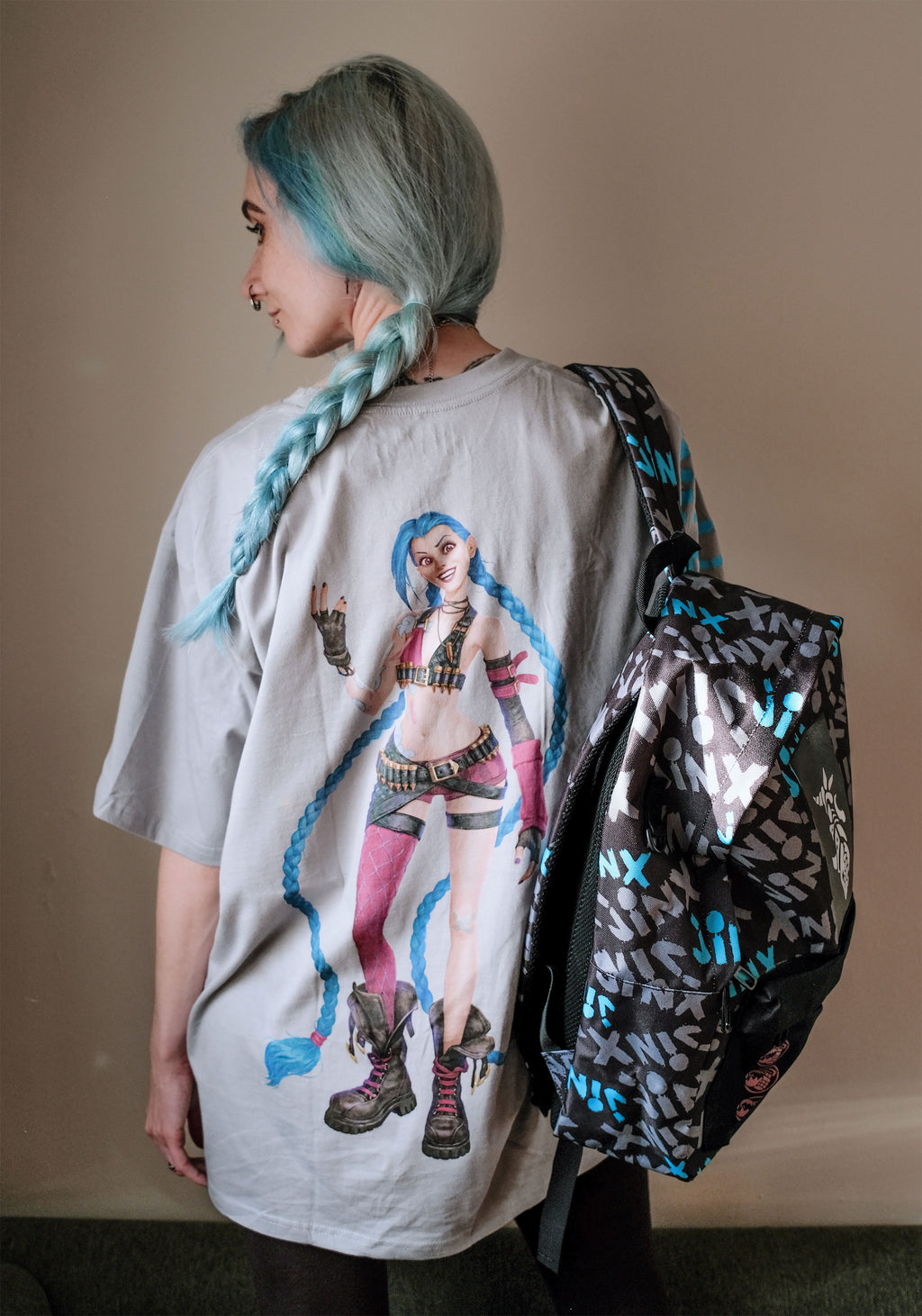 Product image League of Legends - Jinx Character T-Shirt grey