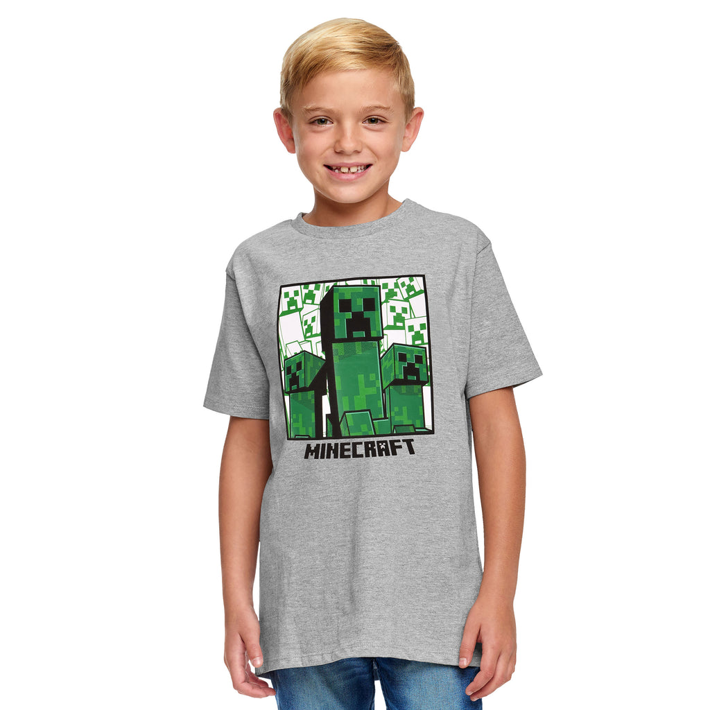Product image Minecraft - Creeper Kids T-Shirt Grey