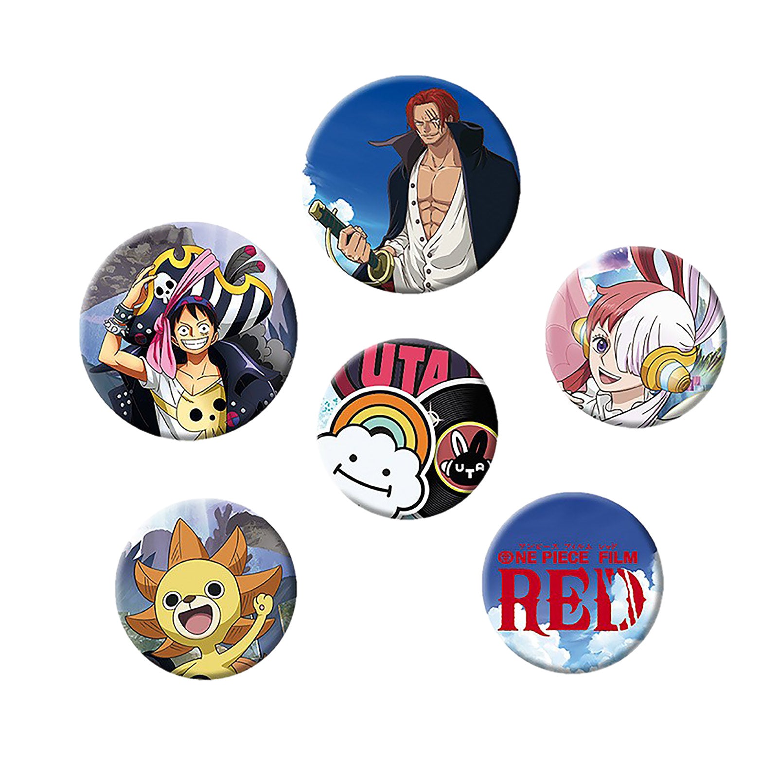 Product image One Piece Red - Protagonists Pins 6er Set