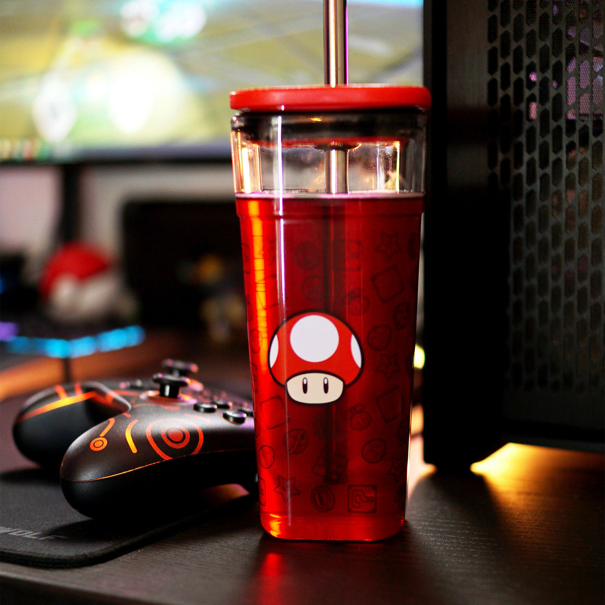 Product image Super Mario - Super Mushroom Mug with Straw