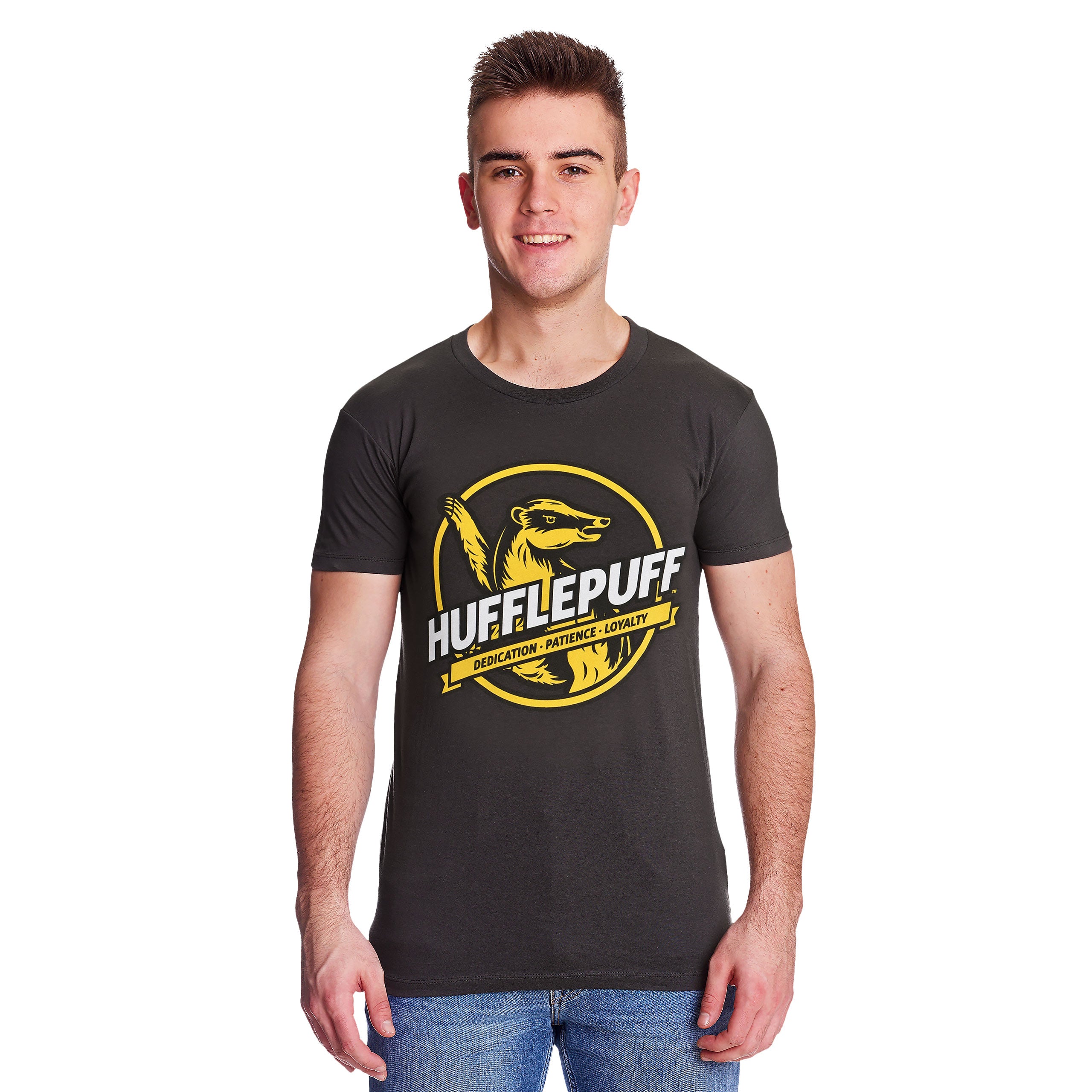 Product image Hufflepuff House Values T-Shirt Grey - Harry Potter