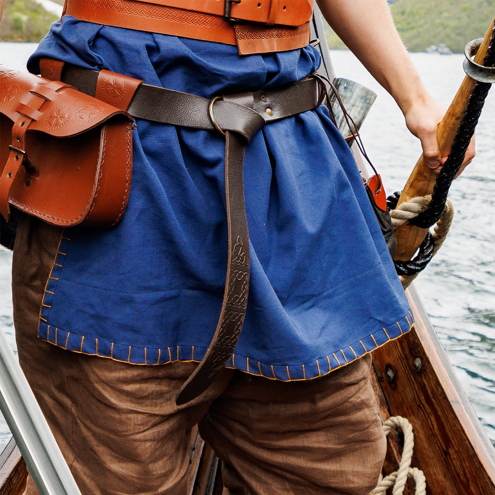 Product image Medieval tunic short sleeve Theobald blue