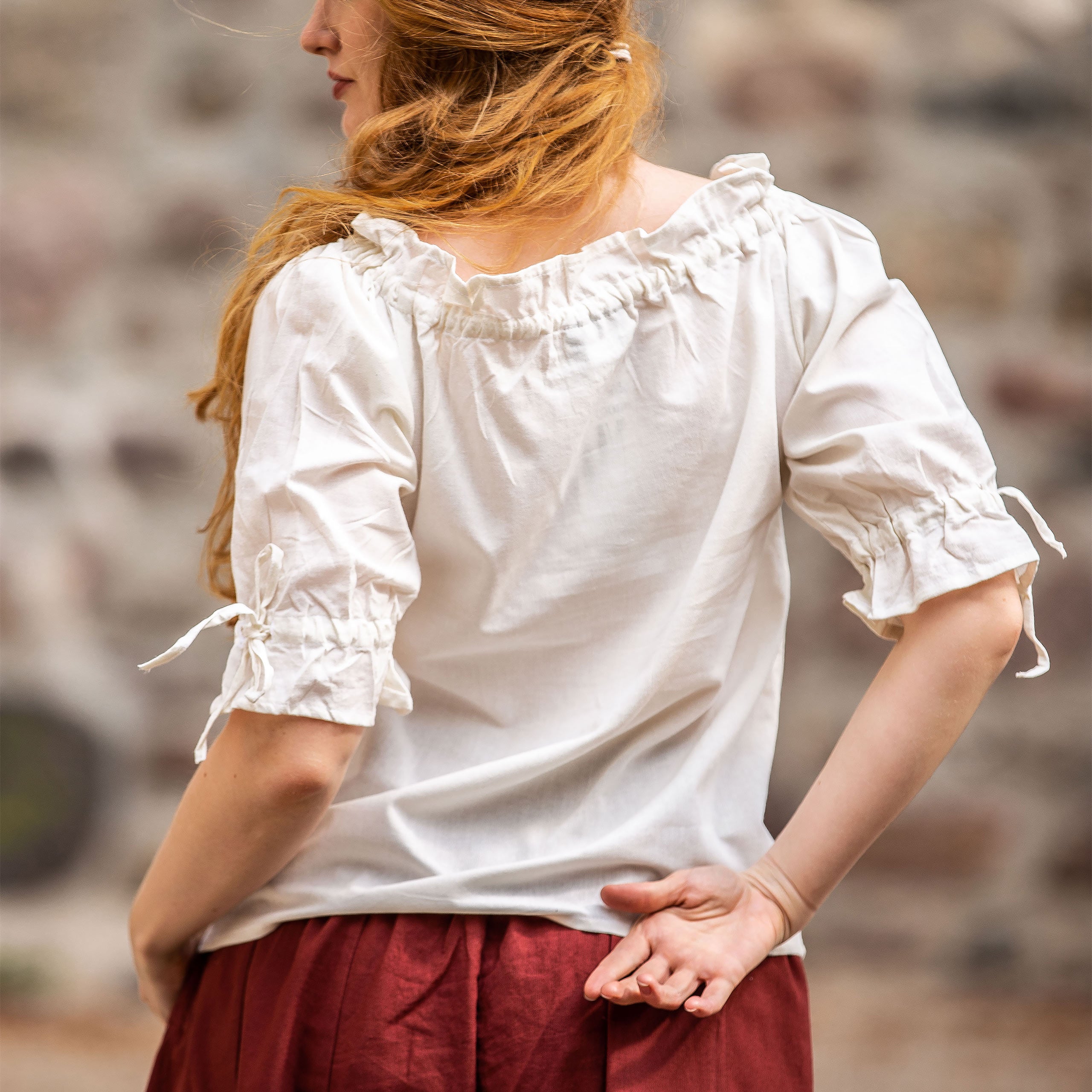 Product image Medieval Short Sleeve Blouse Vera Beige