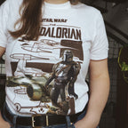 Product image Grogu and Mandalorian T-Shirt white - Star Wars The Mandalorian