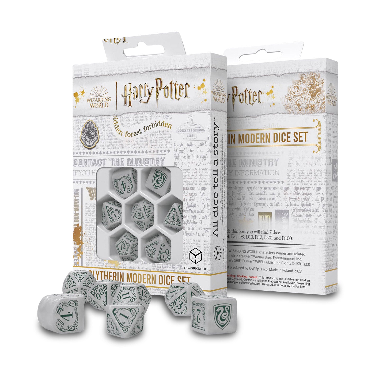 Product image Harry Potter - Slytherin RPG Dice Set 7pcs white