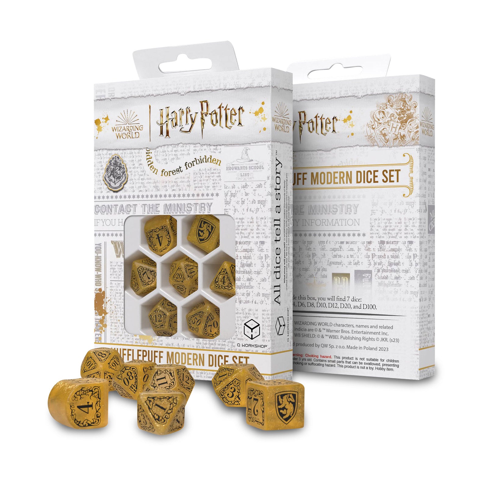 Product image Harry Potter - Hufflepuff RPG Dice Set 7pcs yellow