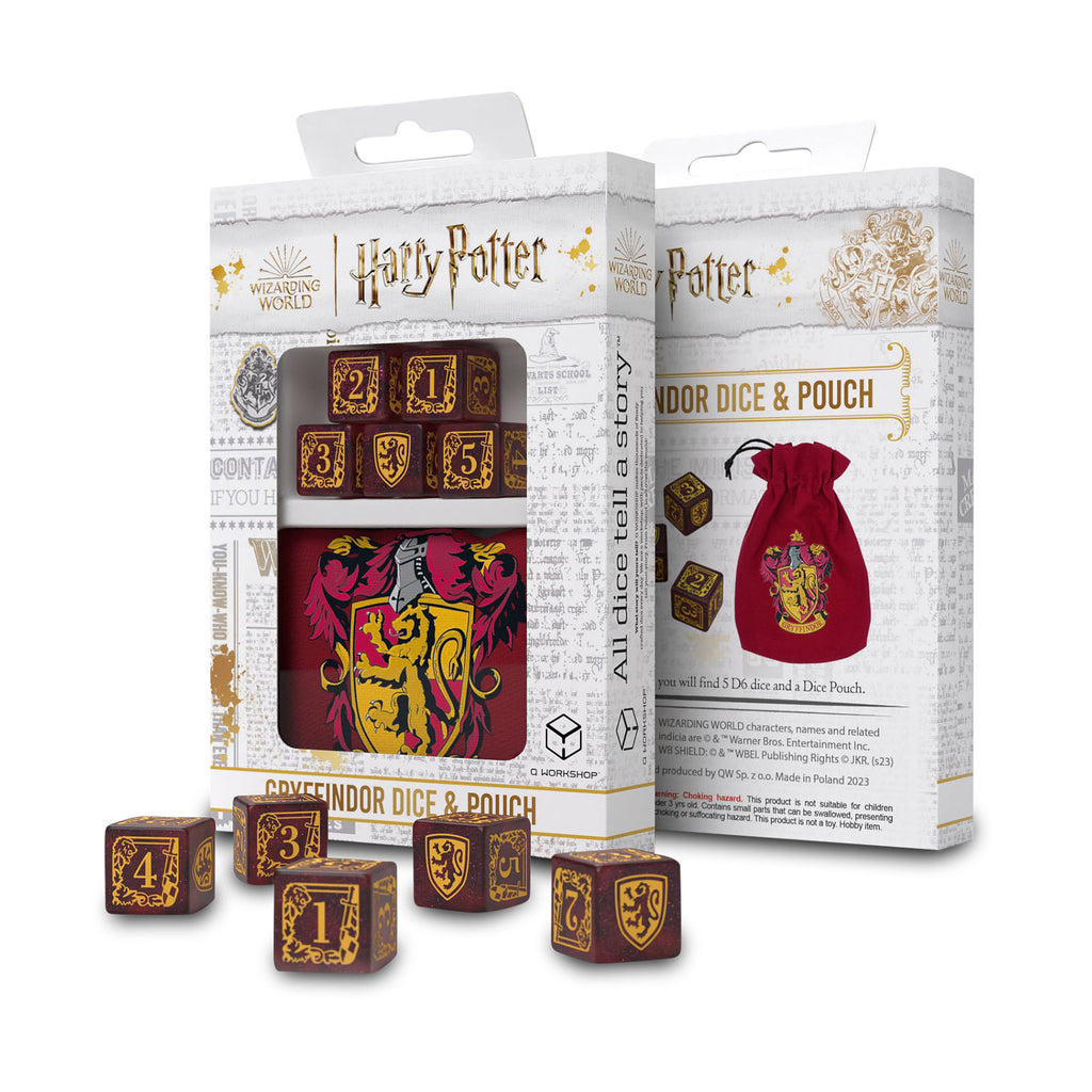 Product image Harry Potter - Gryffindor RPG Dice Set 5pcs with Dice Bag Red