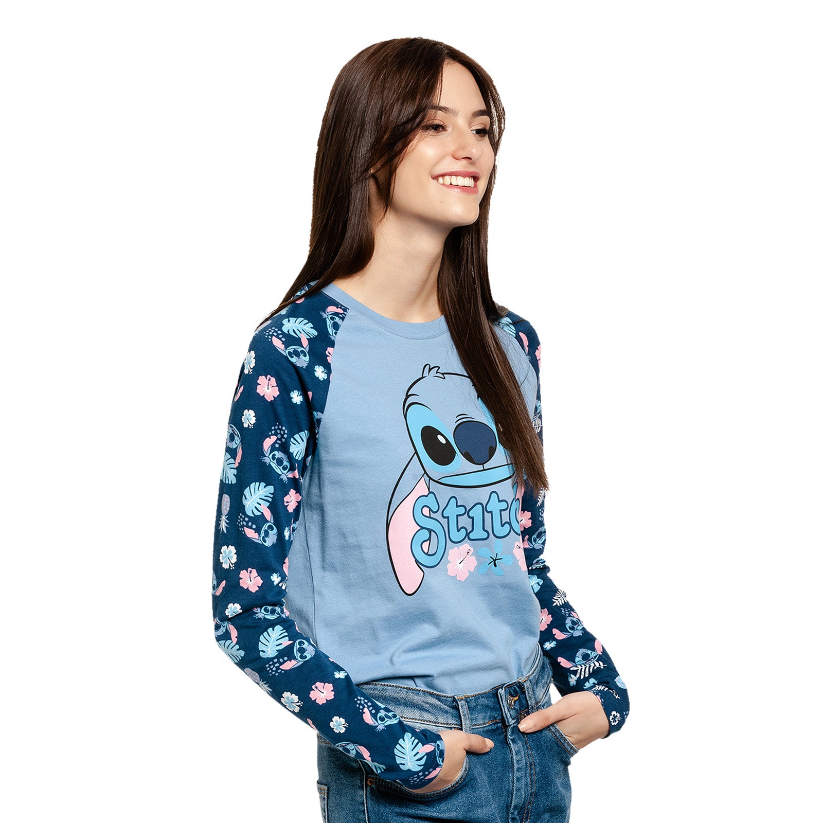 Product image Lilo & Stitch - Weird But Cute Raglan Longsleeve Women's blue