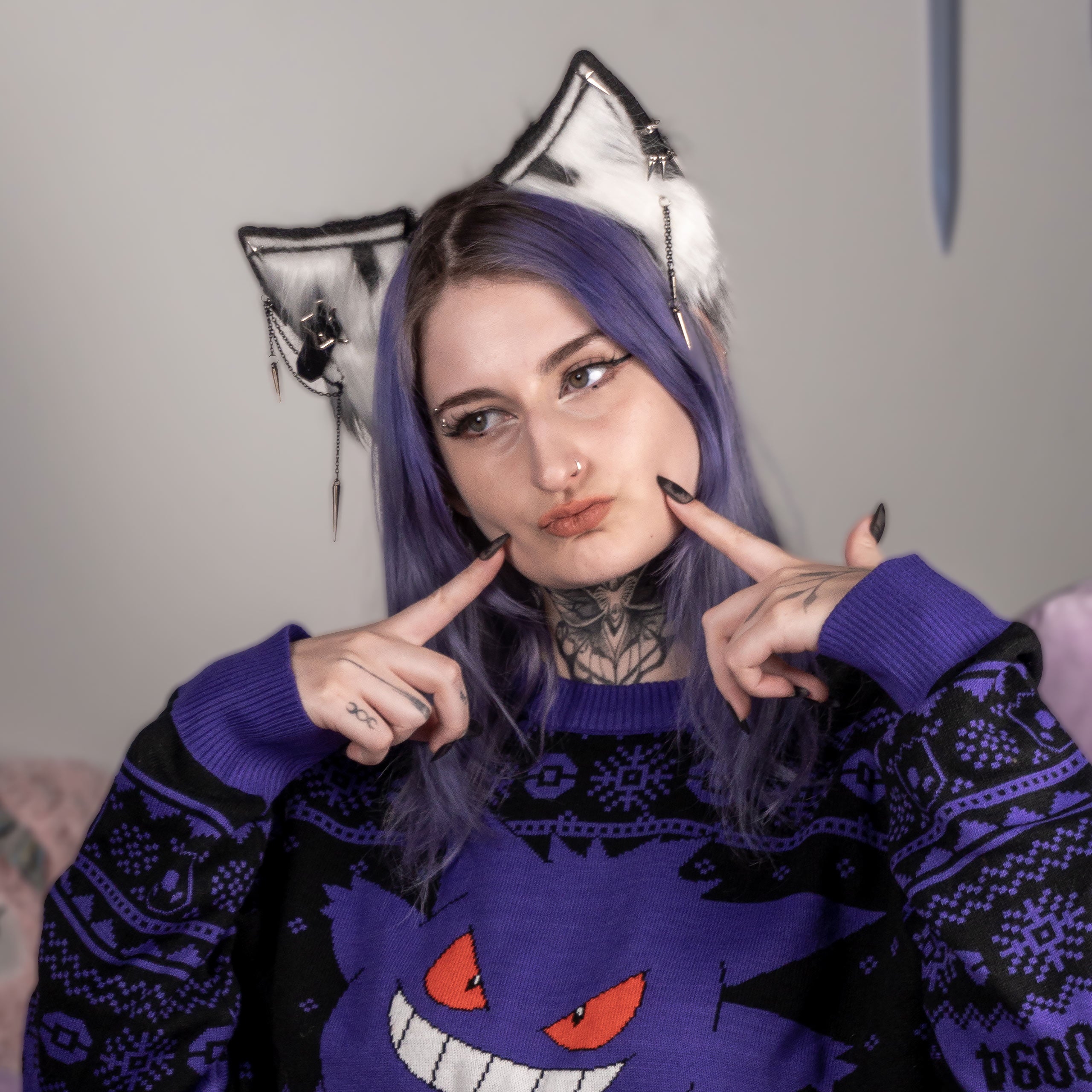 Product image Kitsune Ears white-black