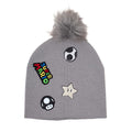 Product image Super Mario - Icons Beanie with Pom Pom Grey
