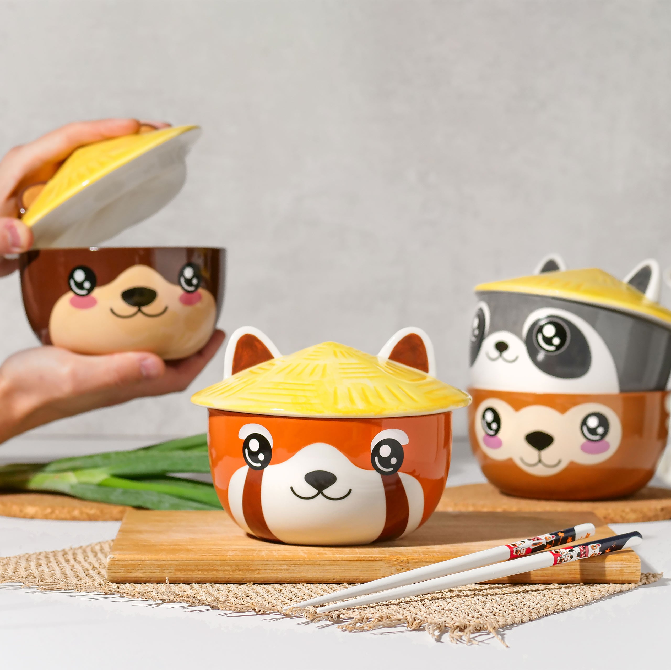 Product image Red Panda Kawaii Bowl with Lid for Anime Fans
