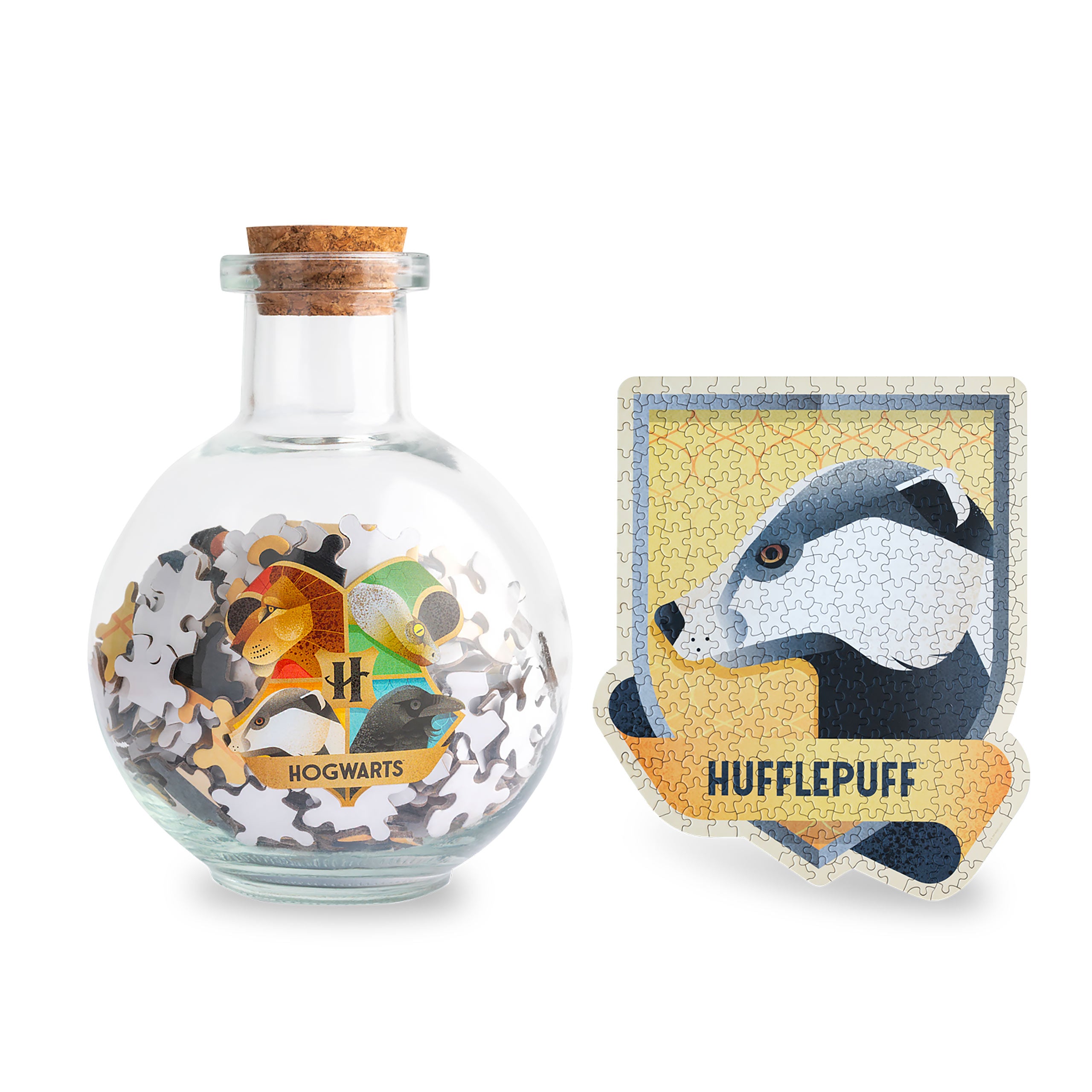 Product image Harry Potter - Hufflepuff crest puzzle in potion bottle with cork cap