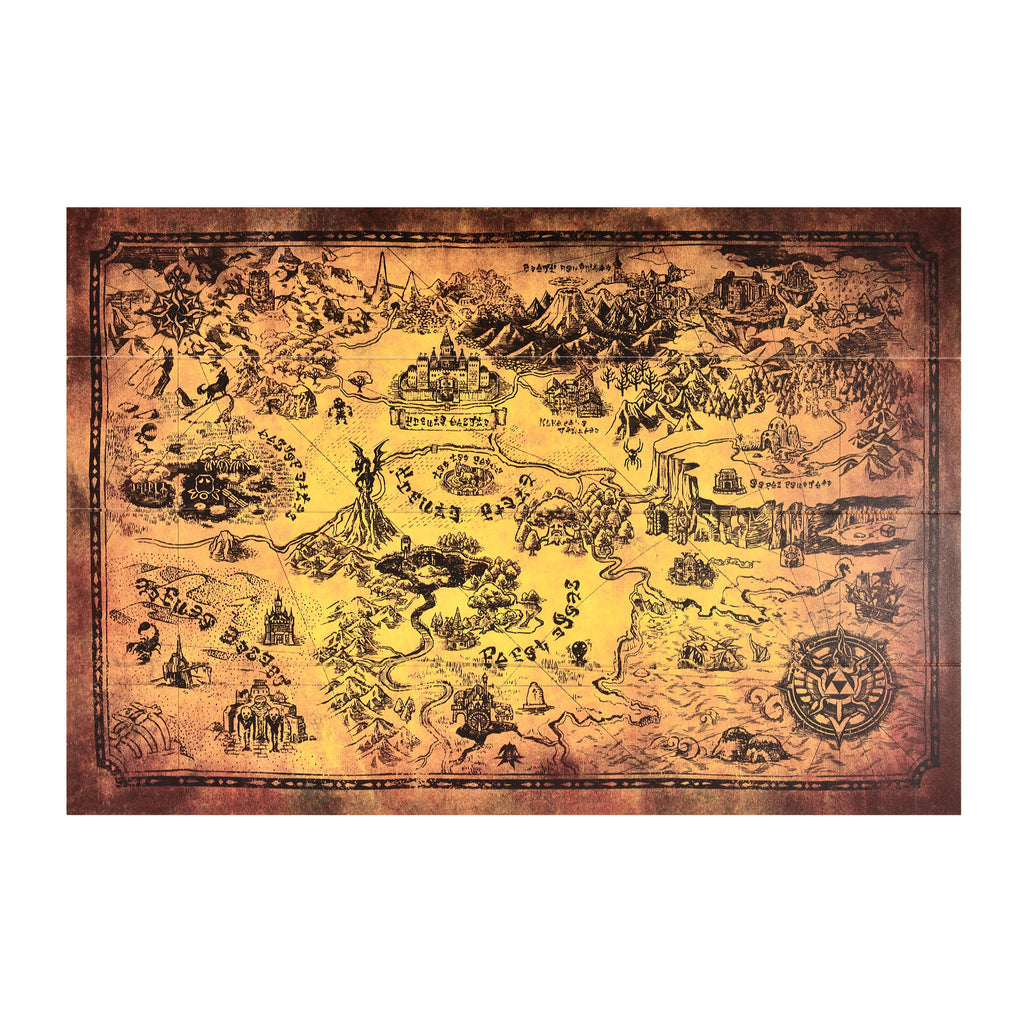 Product image Zelda - Hyrule Map Wooden Wall Art