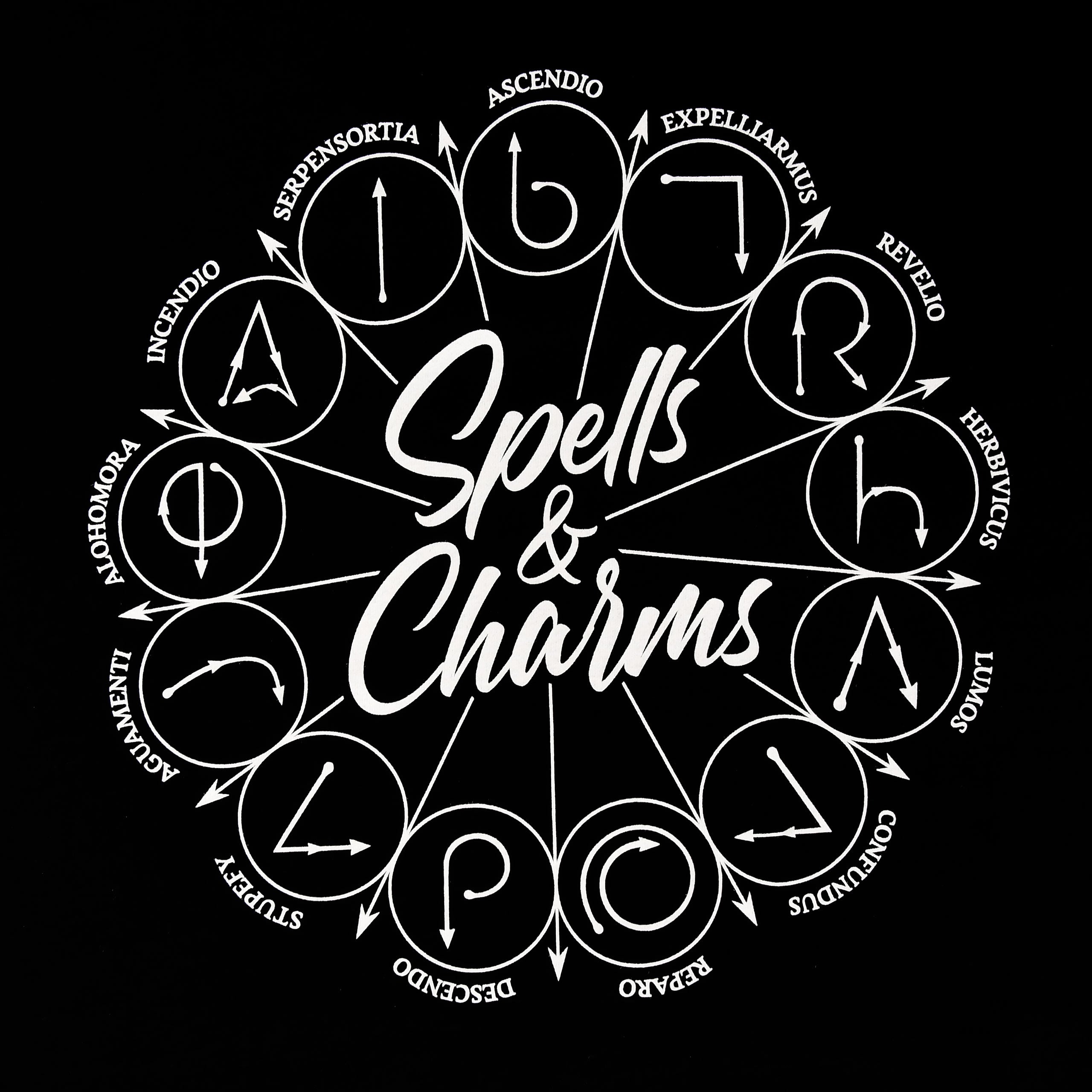 Product image Harry Potter - Spells And Charms T-Shirt Black