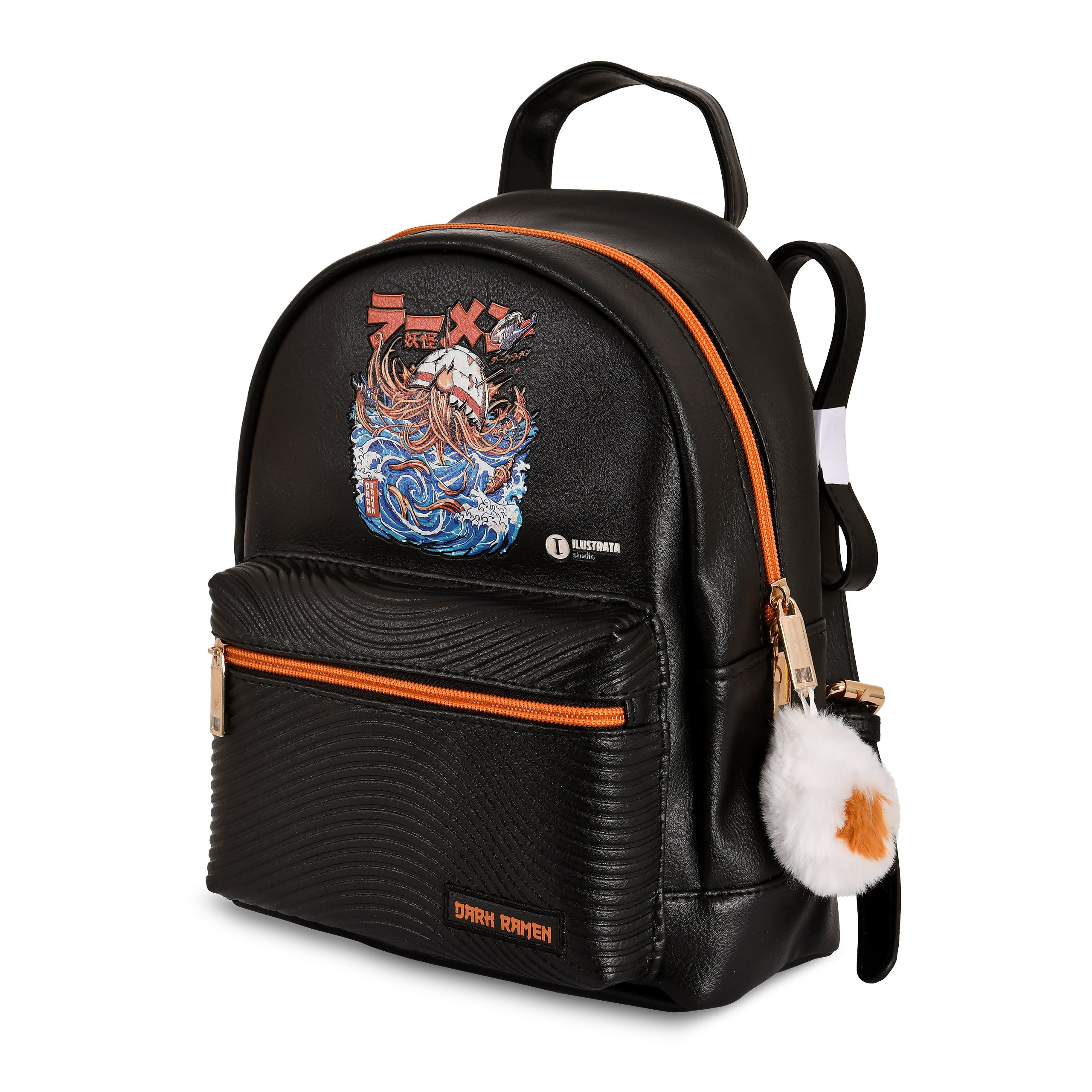 Product image Ilustrata - Dark Ramen Backpack with Pom Pom Pendant black