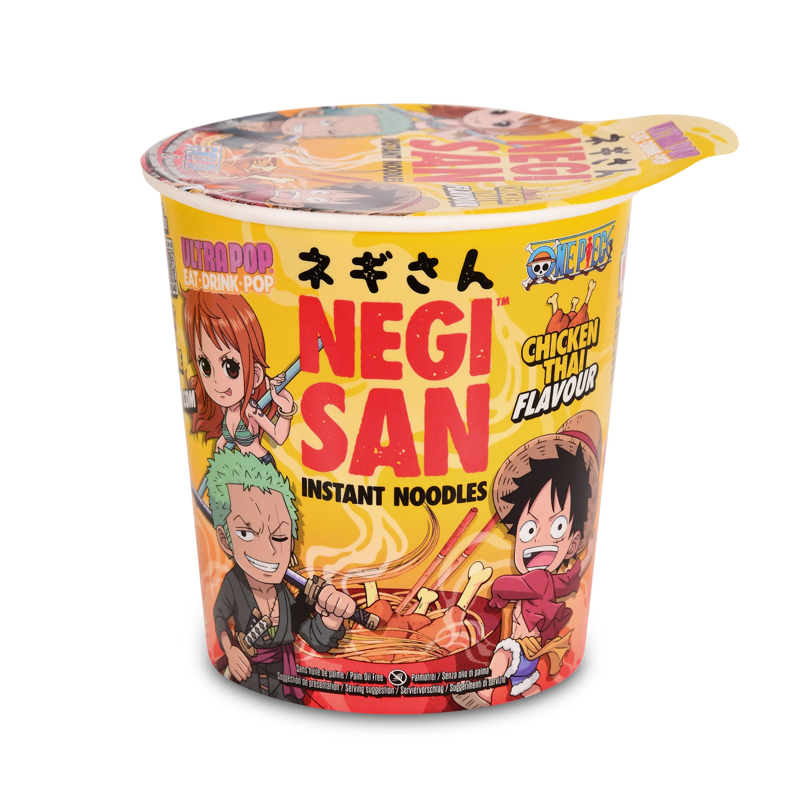 Product image One Piece Ramen - Luffy, Zoro and Nami Chicken Thai Instant Noodles