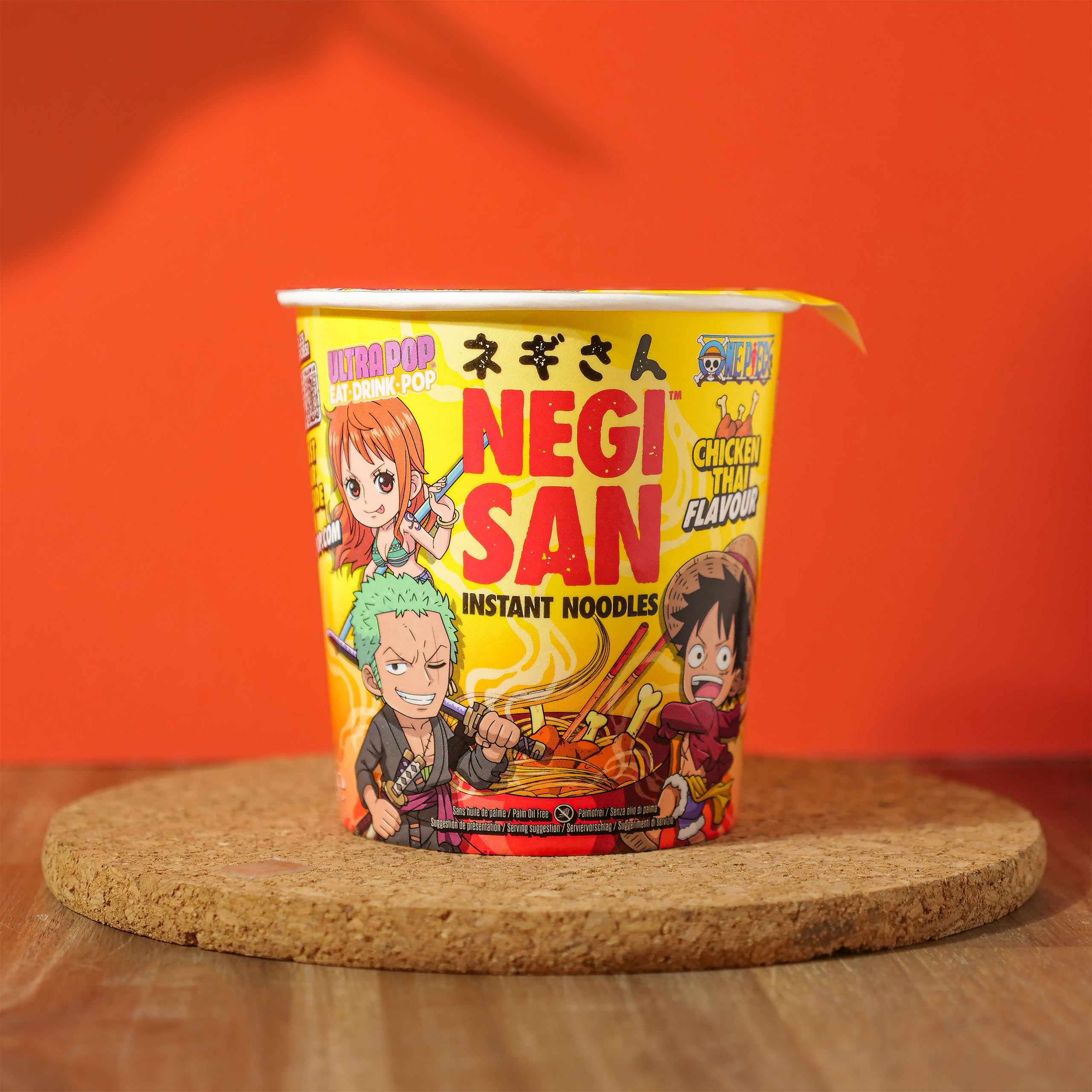 Product image One Piece Ramen - Luffy, Zoro and Nami Chicken Thai Instant Noodles