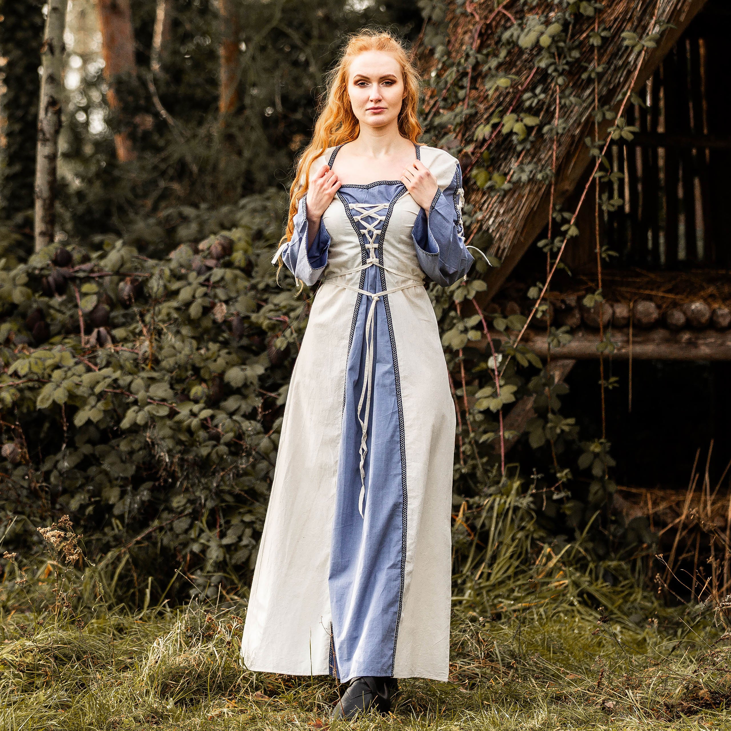 Product image Medieval Dress with Lacing blue-natural